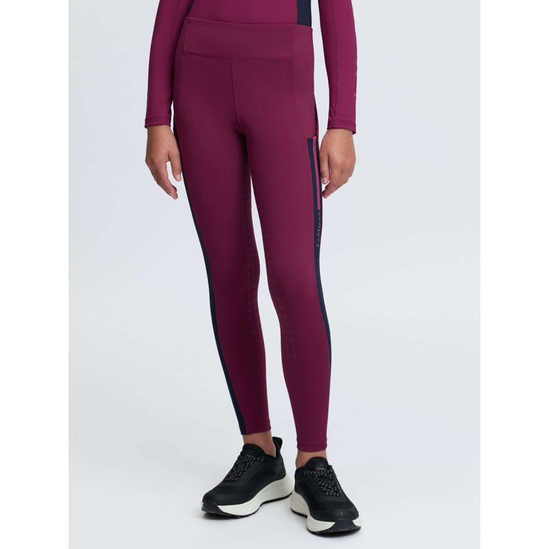 LeMieux Legging de Equitación Orla Kids Full Grip Blackberry