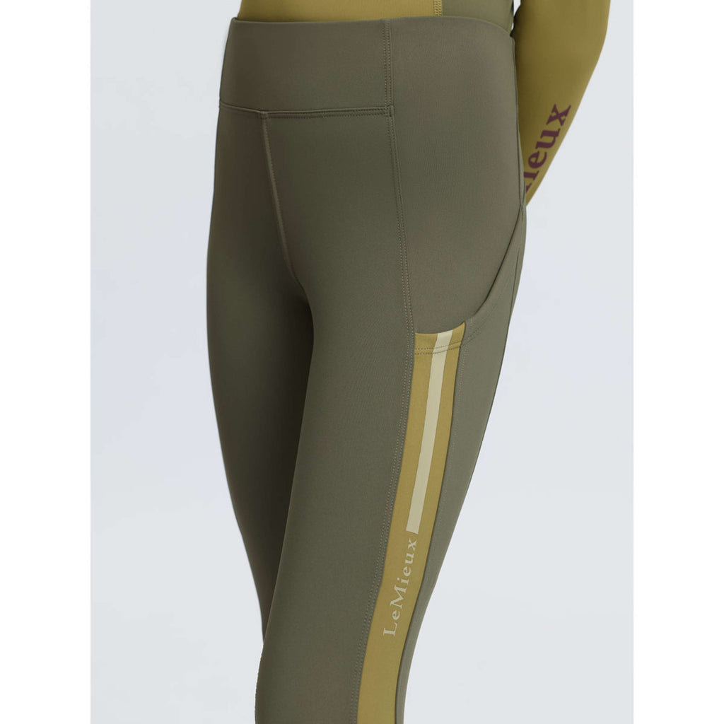 LeMieux Legging de Equitación Orla Kids Full Grip Willow Green