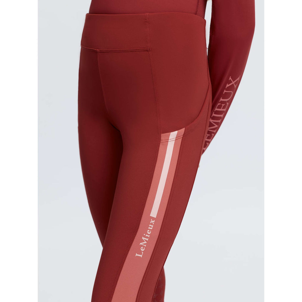 LeMieux Legging de Equitación Orla Kids Full Grip Russet
