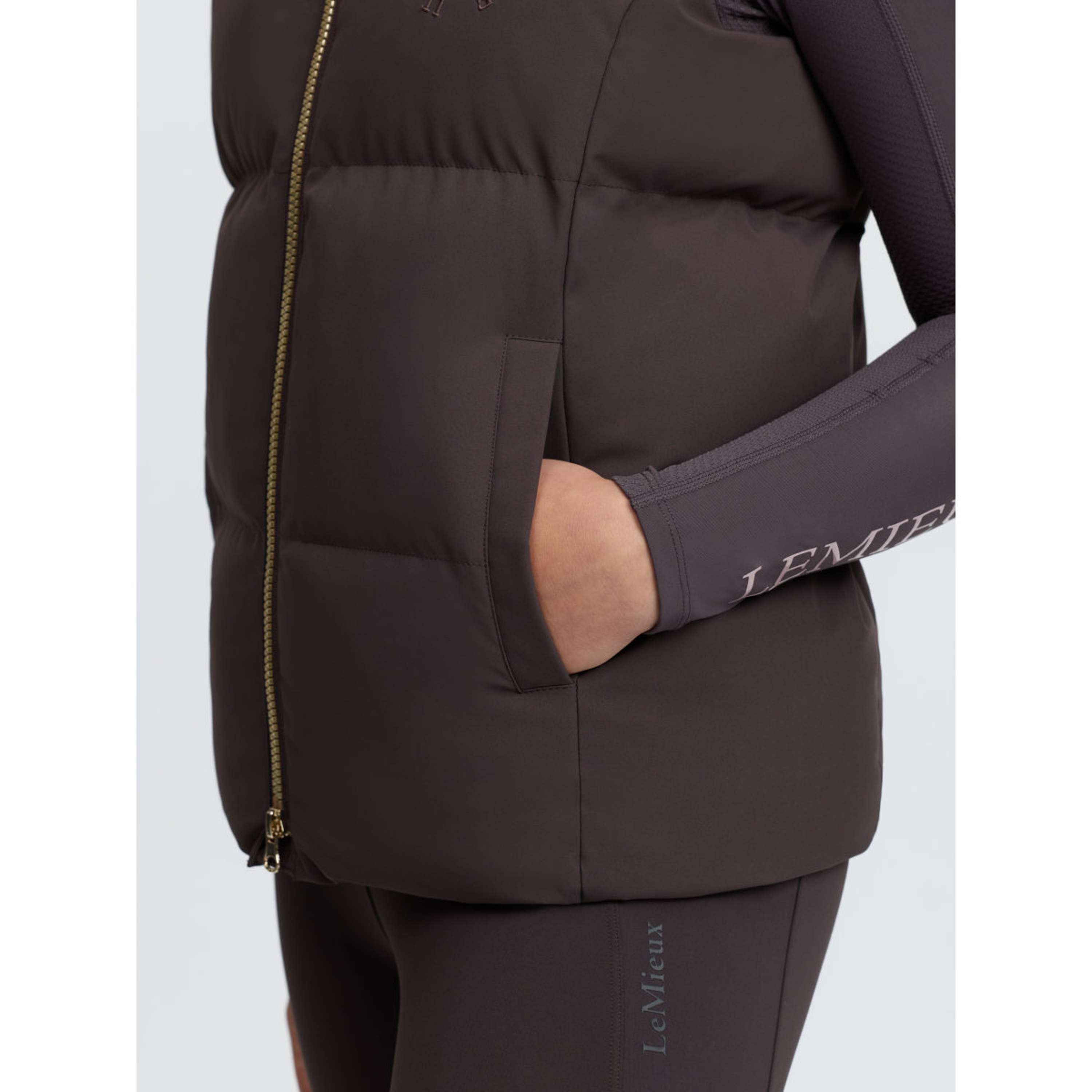 LeMieux Chaleco Joey Hooded Kids Cocoa