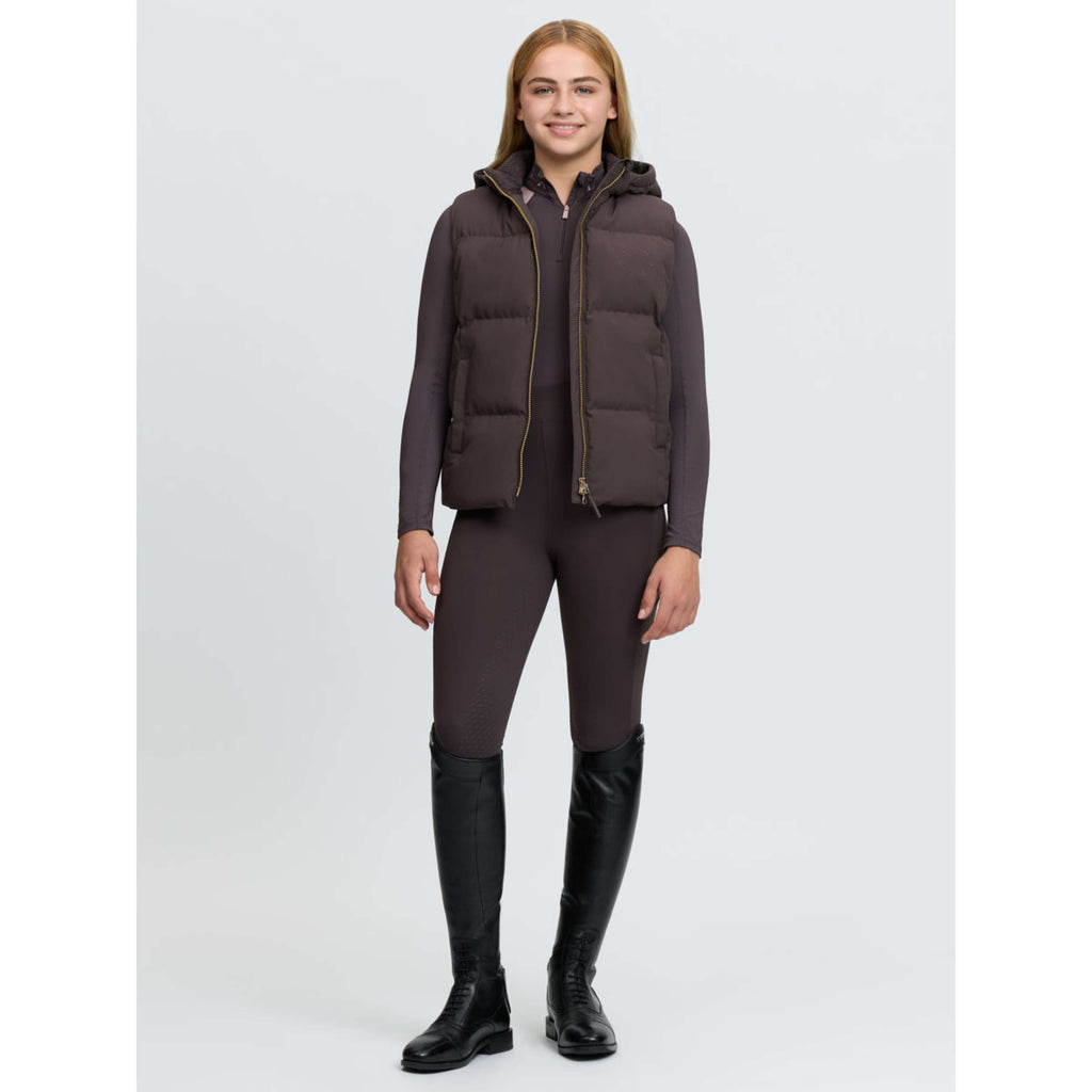 LeMieux Chaleco Joey Hooded Kids Cocoa