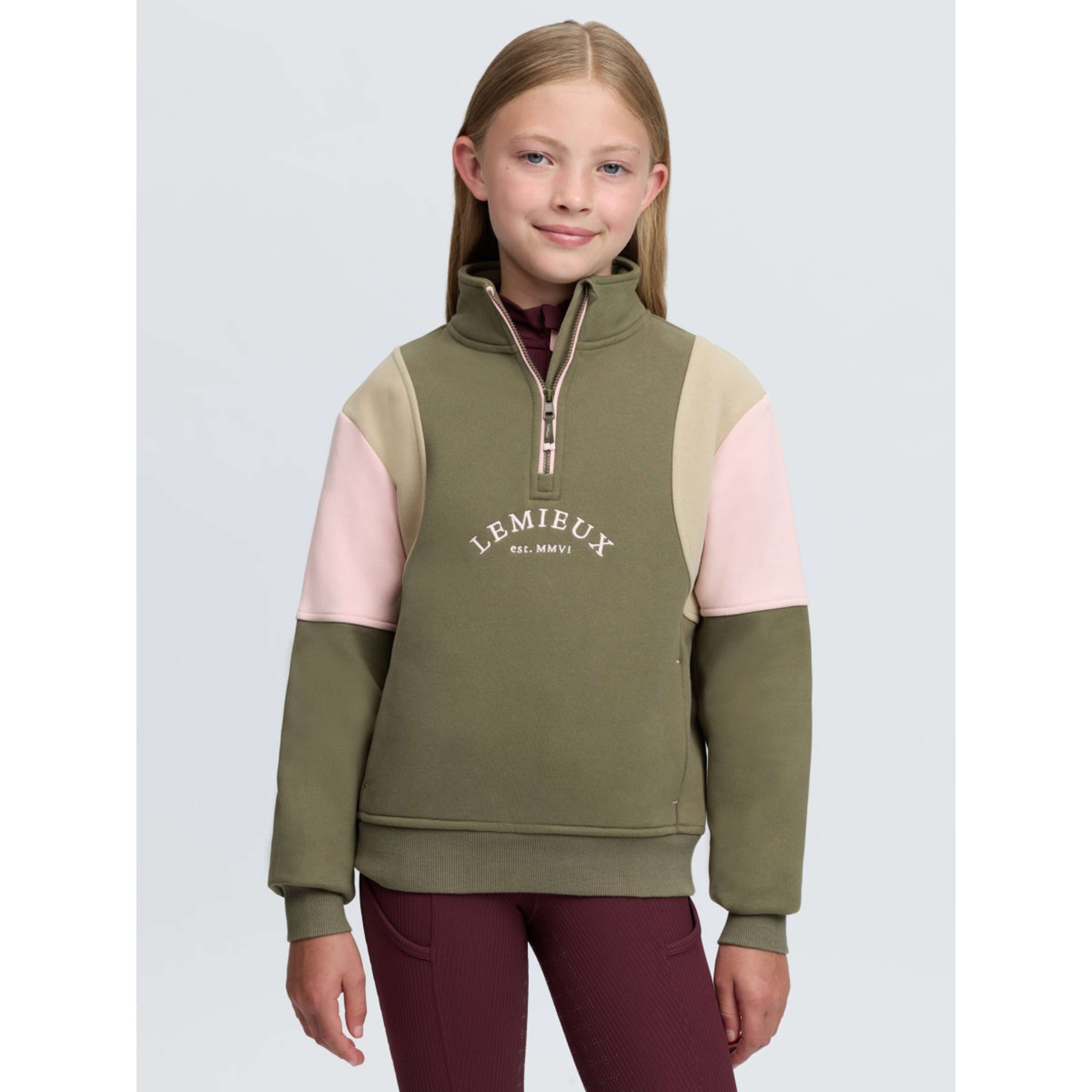 LeMieux Suéter Viola Quarter Zip Kids Willow Green