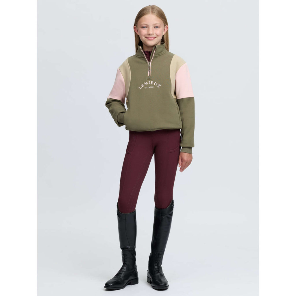 LeMieux Suéter Viola Quarter Zip Kids Willow Green