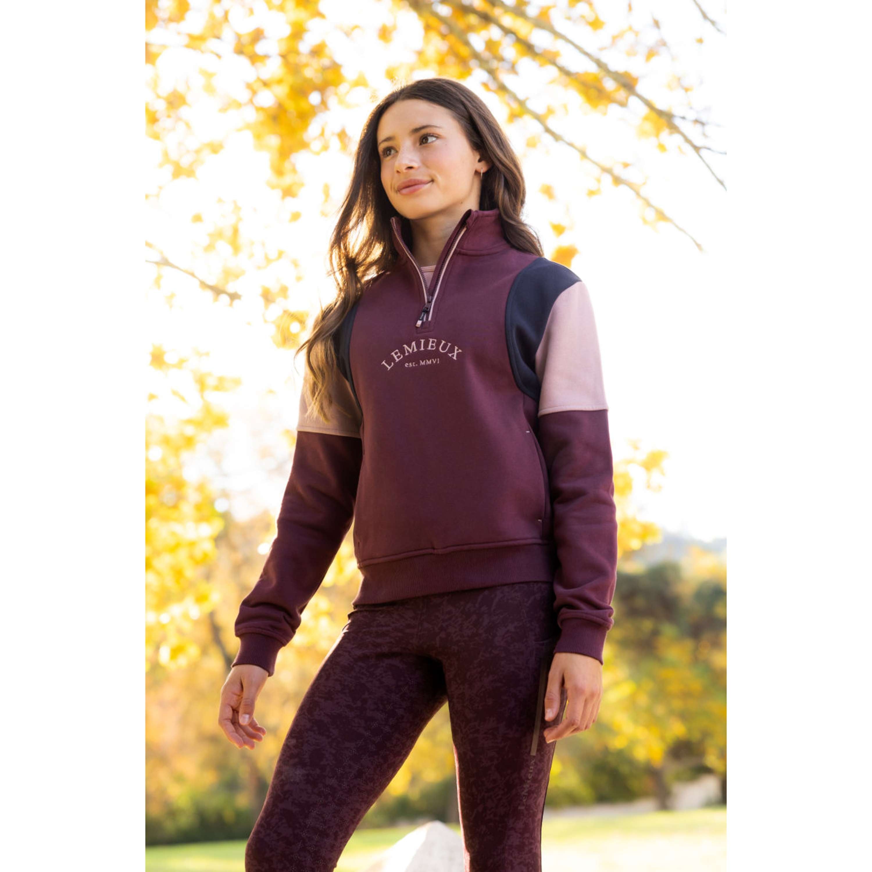 LeMieux Suéter Viola Quarter Zip Kids Bramble