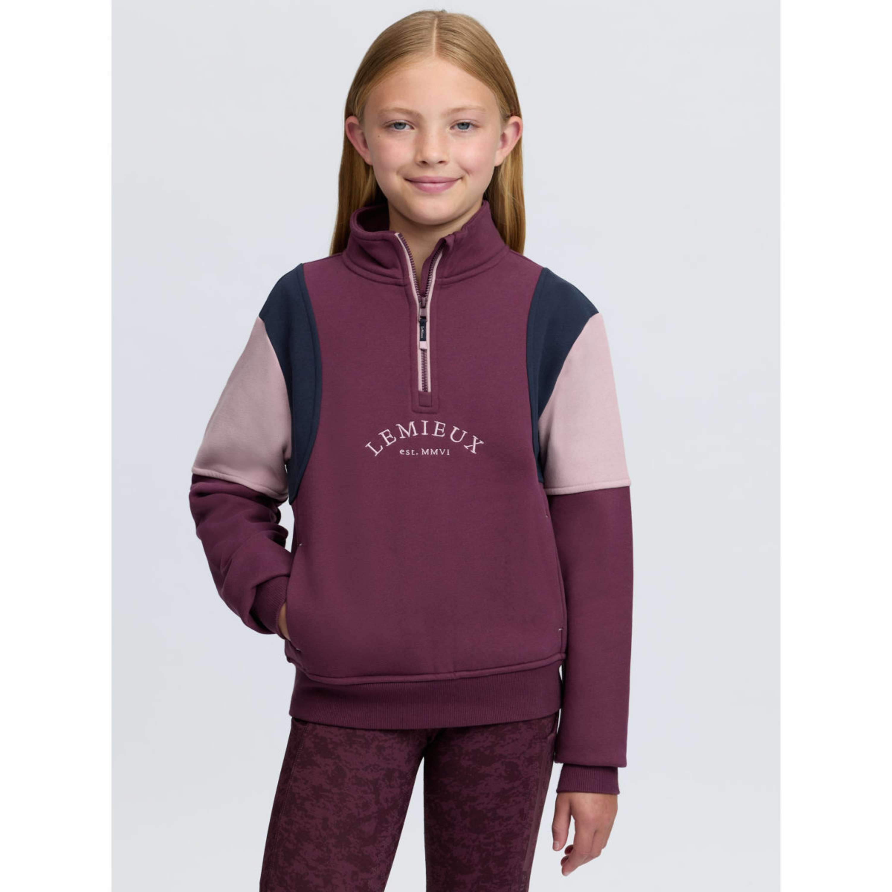 LeMieux Suéter Viola Quarter Zip Kids Bramble
