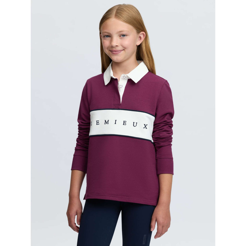 LeMieux Camiseta Riley Rugby Kids Mangas Largas Blackberry
