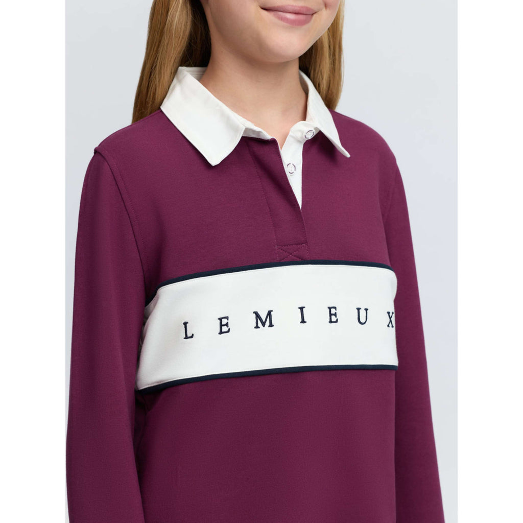 LeMieux Camiseta Riley Rugby Kids Mangas Largas Blackberry