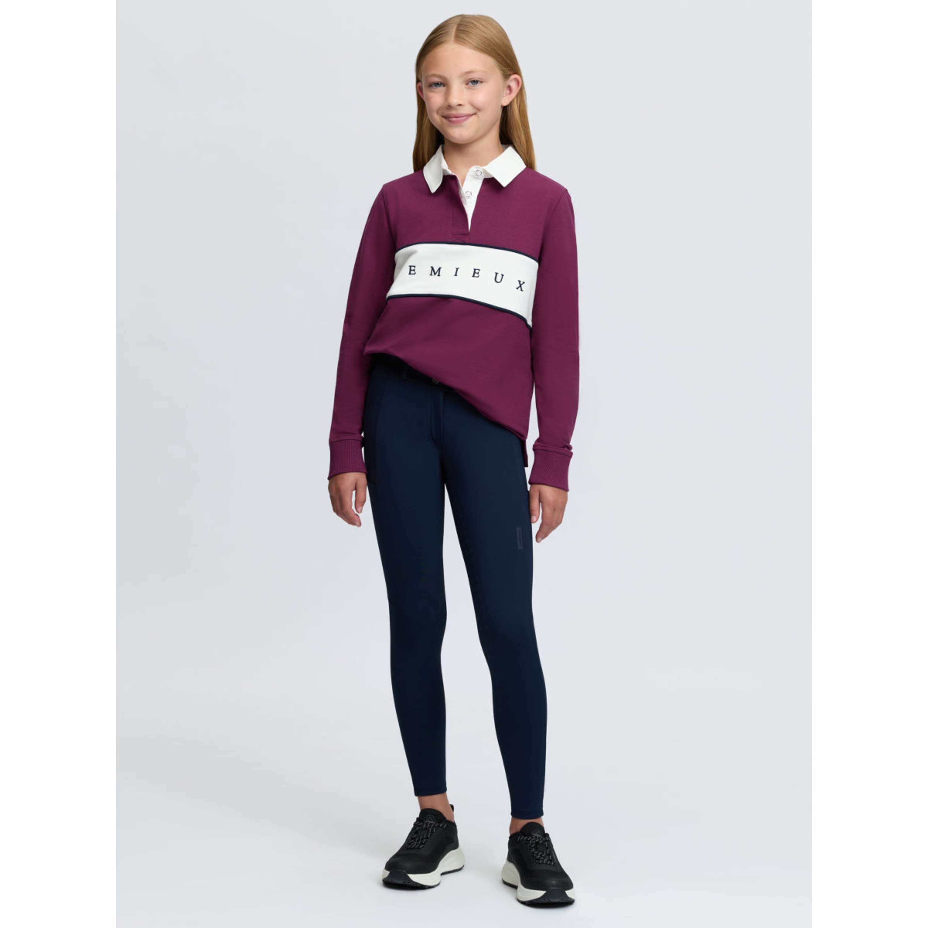 LeMieux Camiseta Riley Rugby Kids Mangas Largas Blackberry