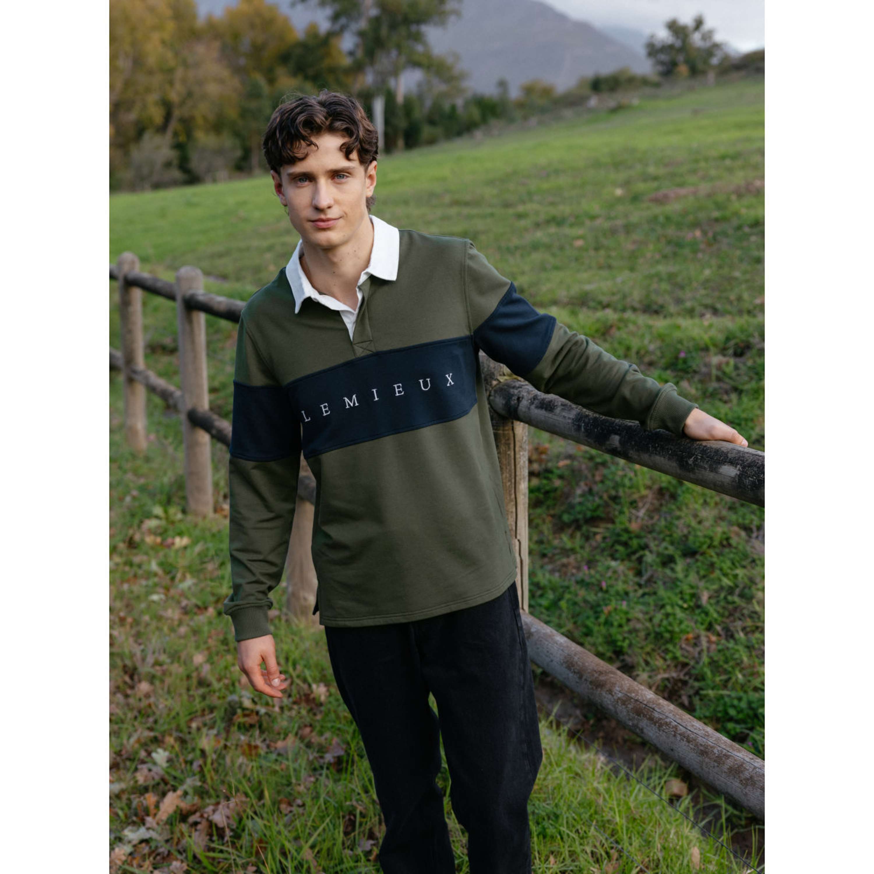 LeMieux Camiseta Rugby Hombres Olive