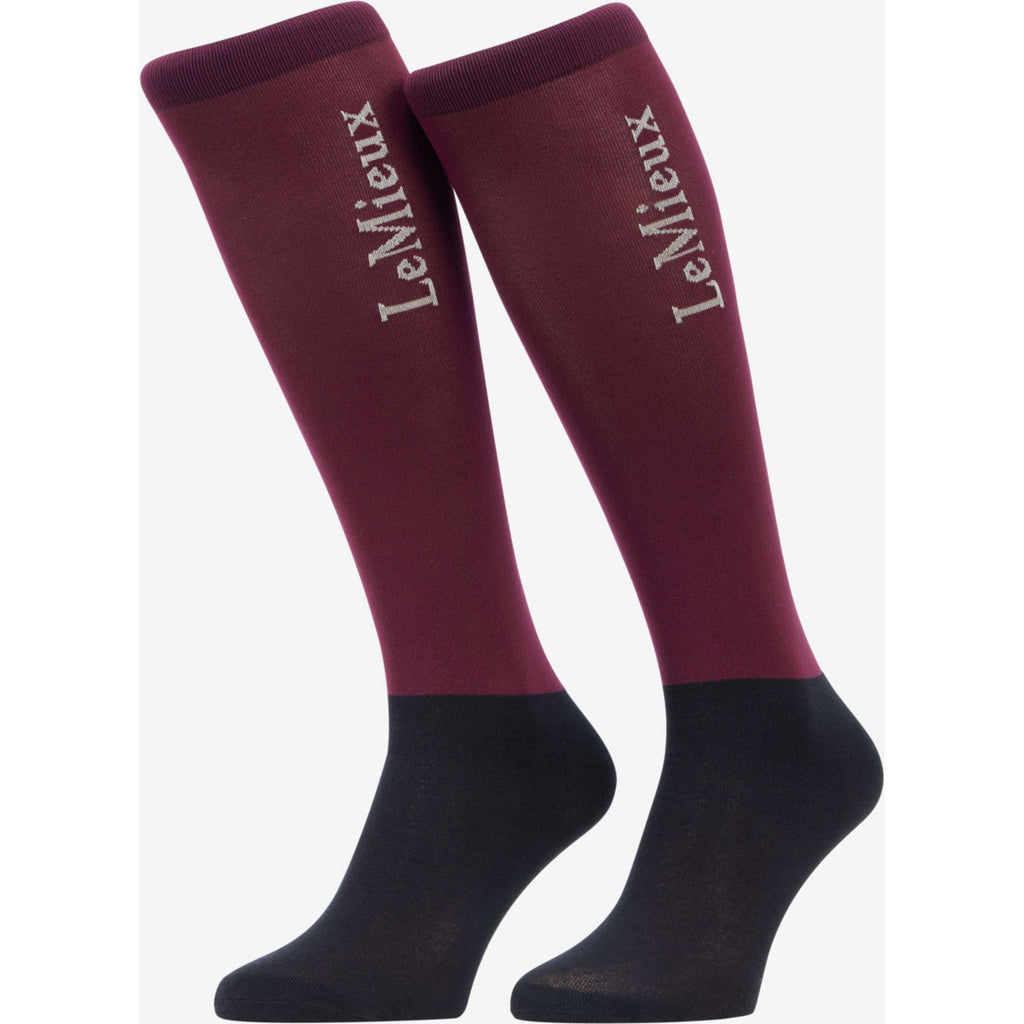 LeMieux Calcetines de Equitación Competition 2-pack Blackberry