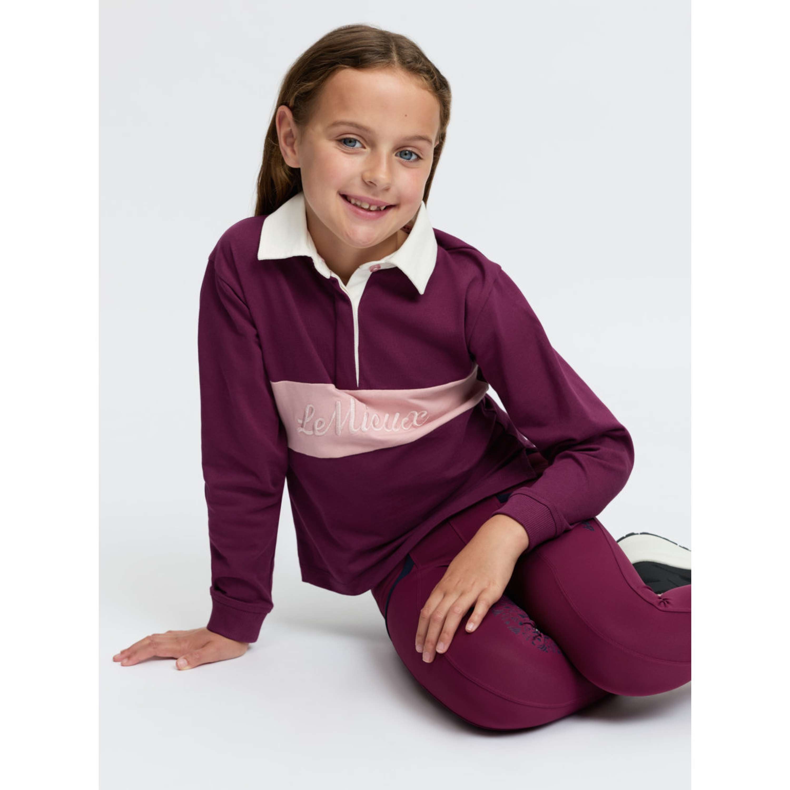 LeMieux Camiseta Roman Rugby Kids Blackberry