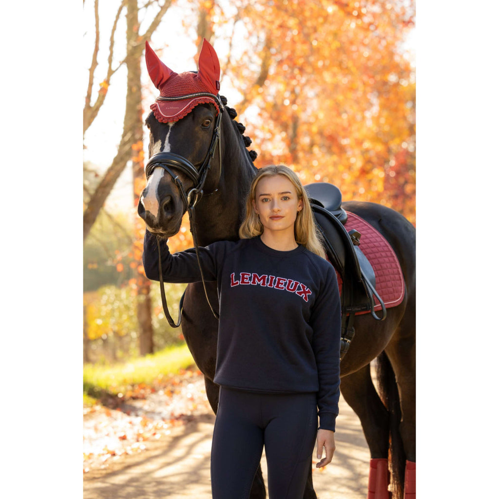 LeMieux Suéter Vida Varsity Crew Neck Navy
