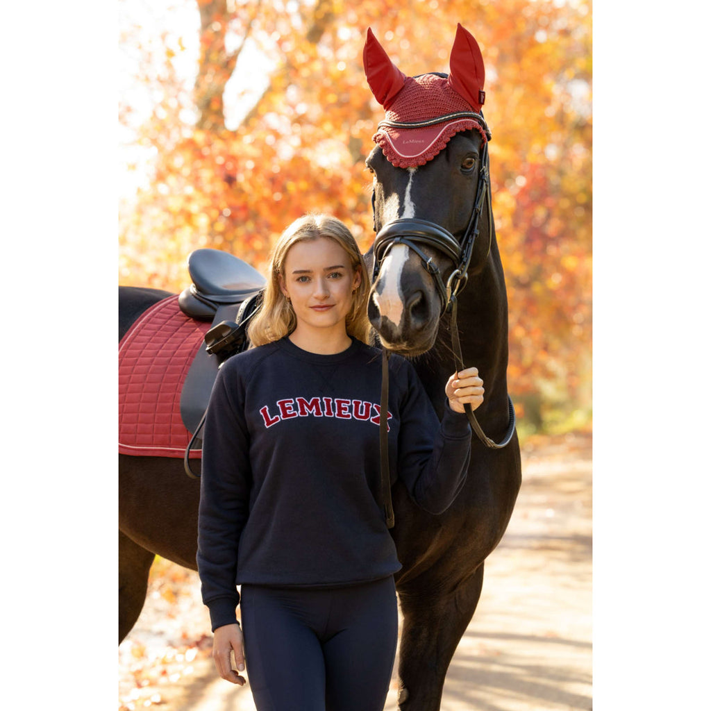 LeMieux Suéter Vida Varsity Crew Neck Navy