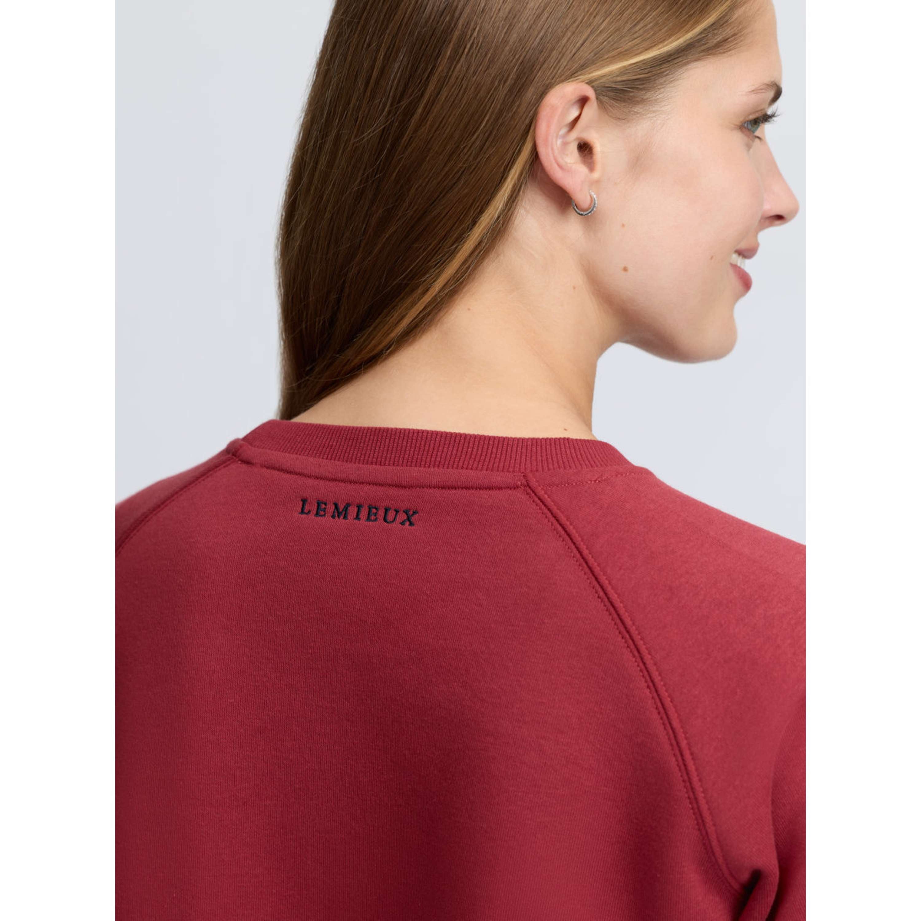 LeMieux Suéter Vida Varsity Crew Neck Russet