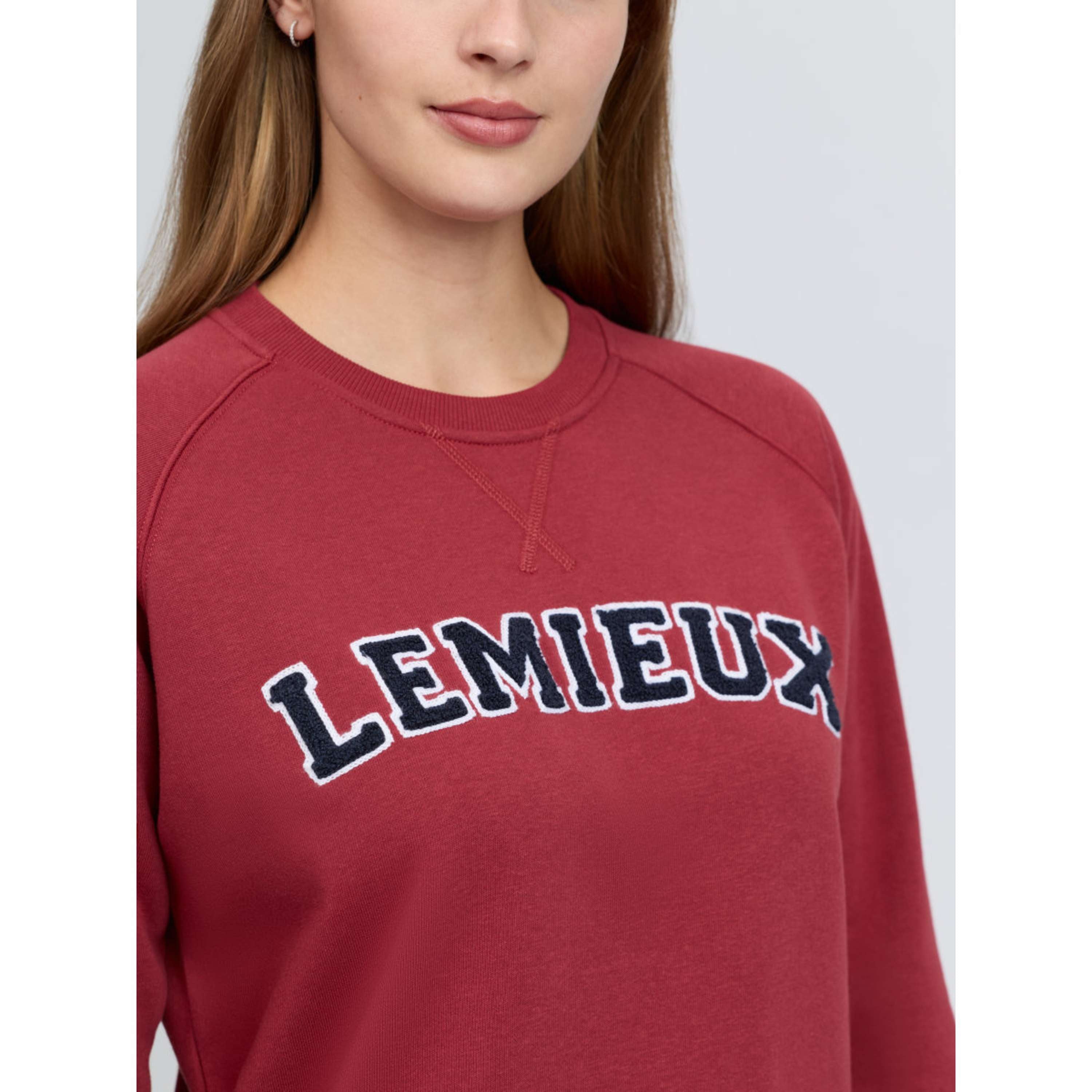 LeMieux Suéter Vida Varsity Crew Neck Russet