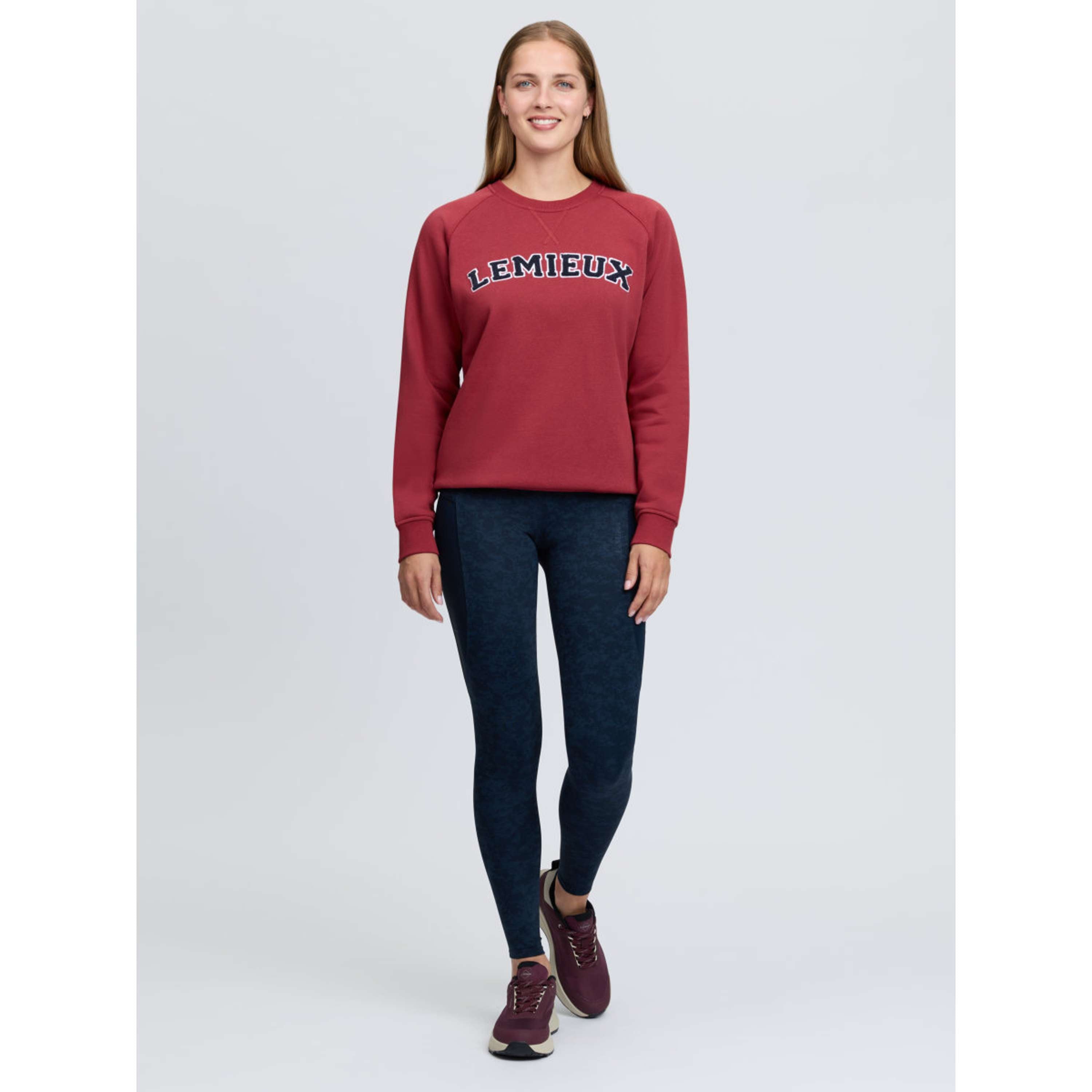 LeMieux Suéter Vida Varsity Crew Neck Russet