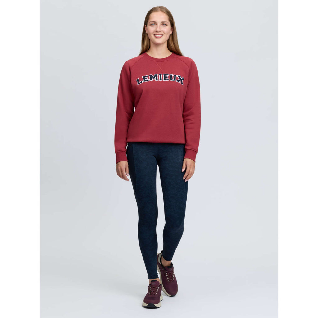 LeMieux Suéter Vida Varsity Crew Neck Russet