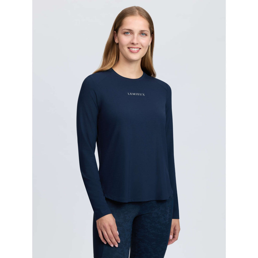 LeMieux Baselayer Sports Tee Mangas Largas Navy