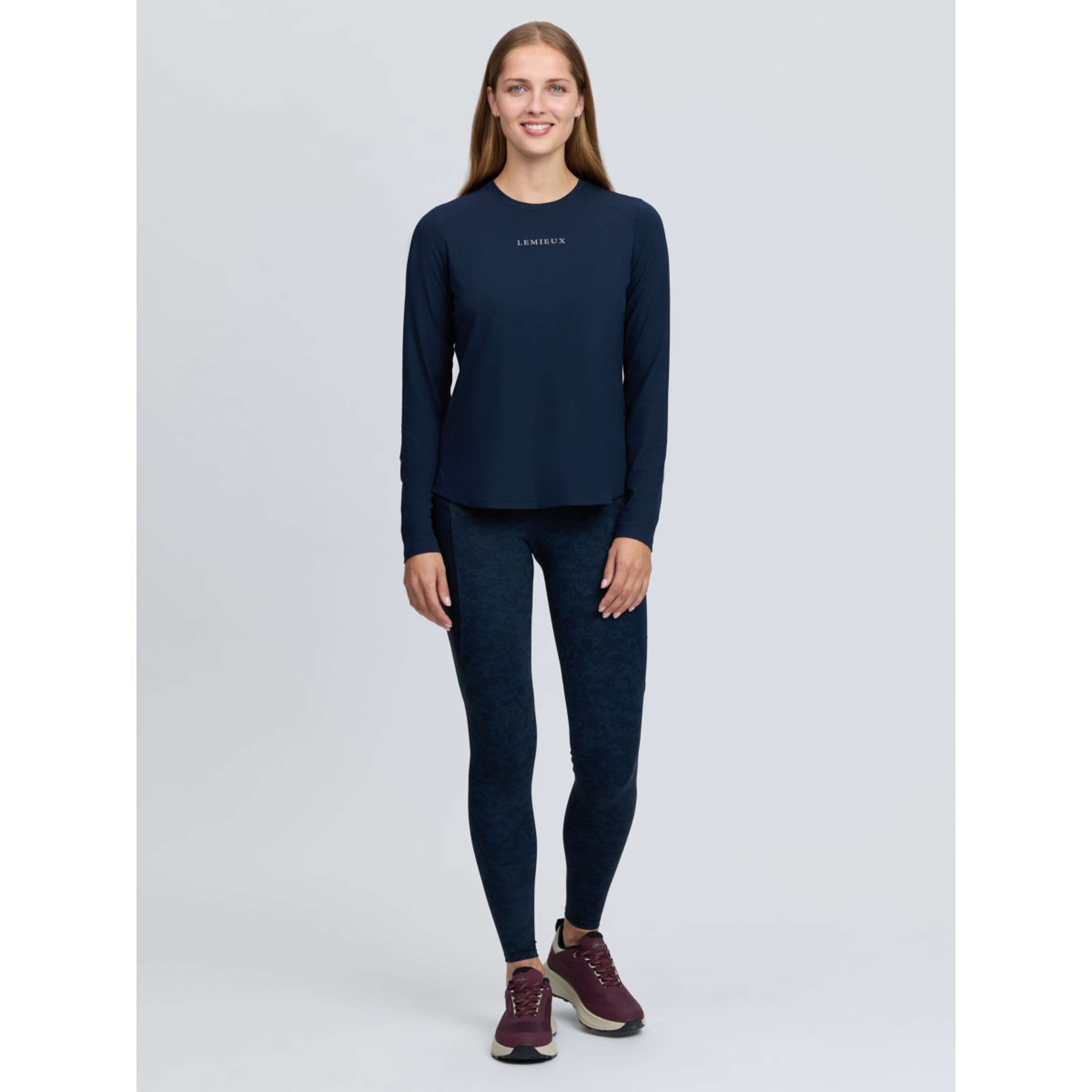 LeMieux Baselayer Sports Tee Mangas Largas Navy