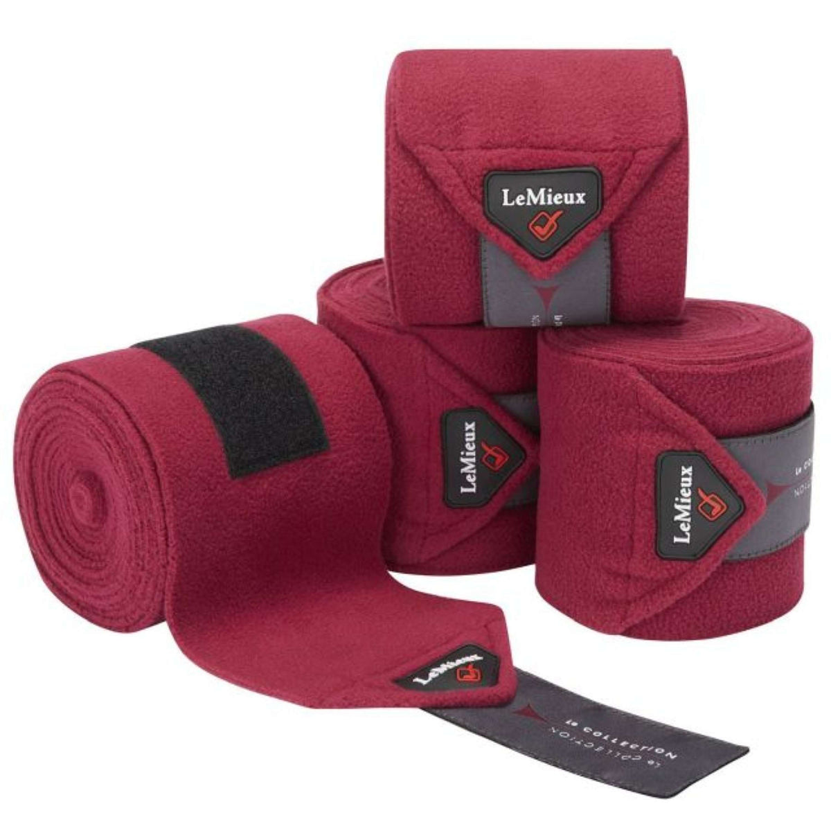 LeMieux Vendajes Luxury Juego de 4 Polos Mulberry