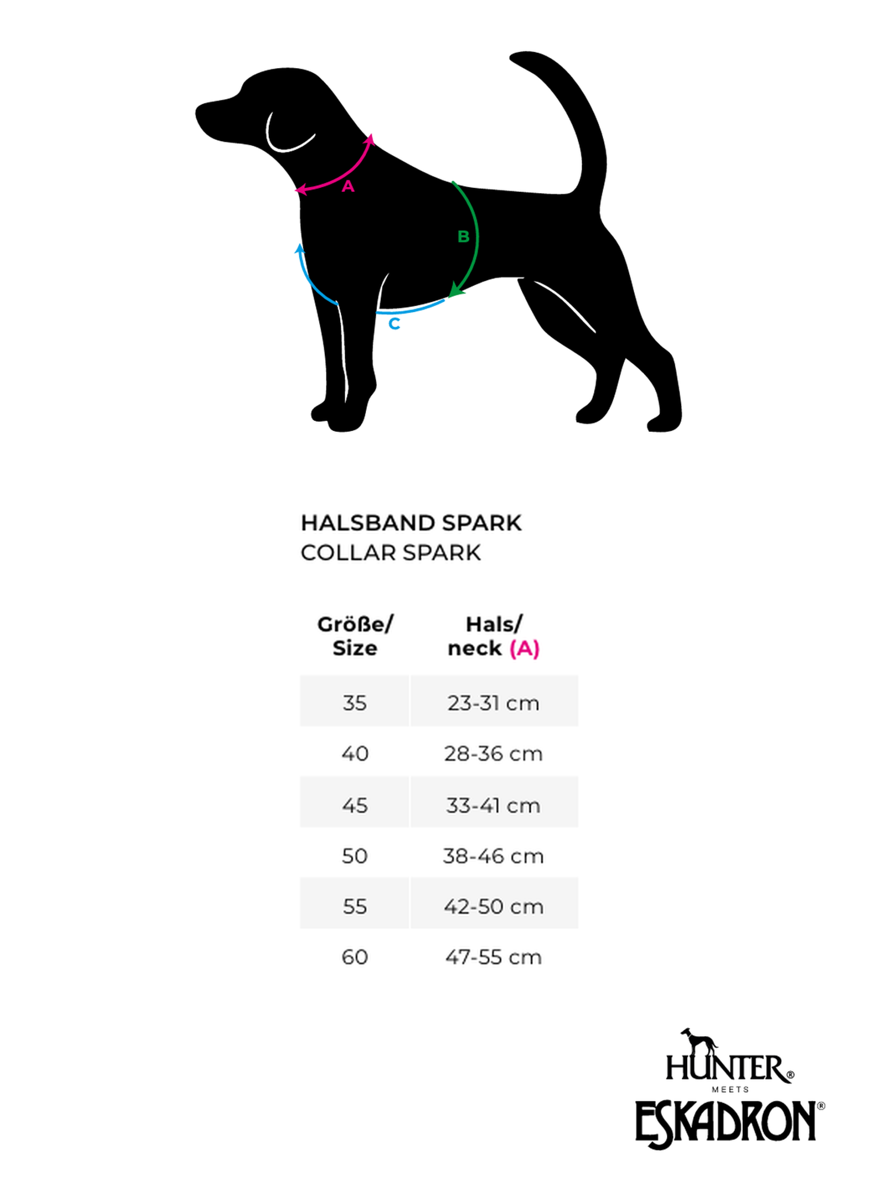 Hunter x Eskadron Collar para Perro Spark Negro