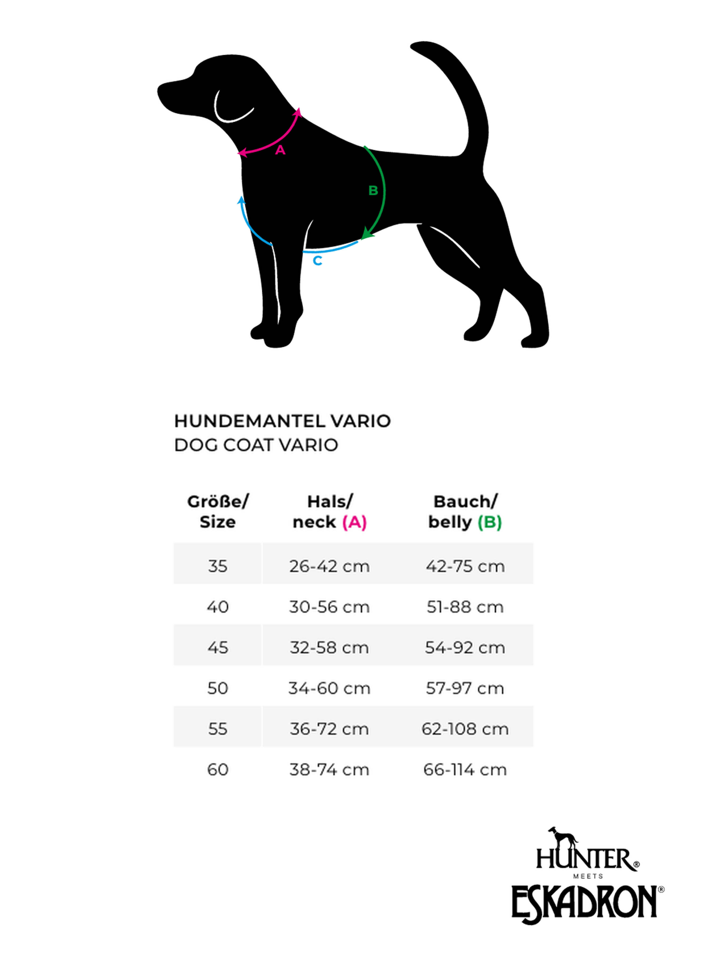 Hunter x Eskadron Abrigo de invierno para perro Vario Negro