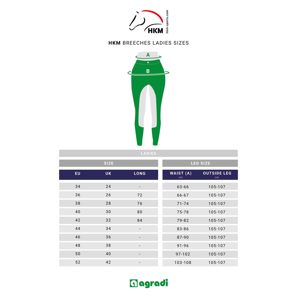 HKM Legging de Equitación Cosy II Full Grip Azul oscuro