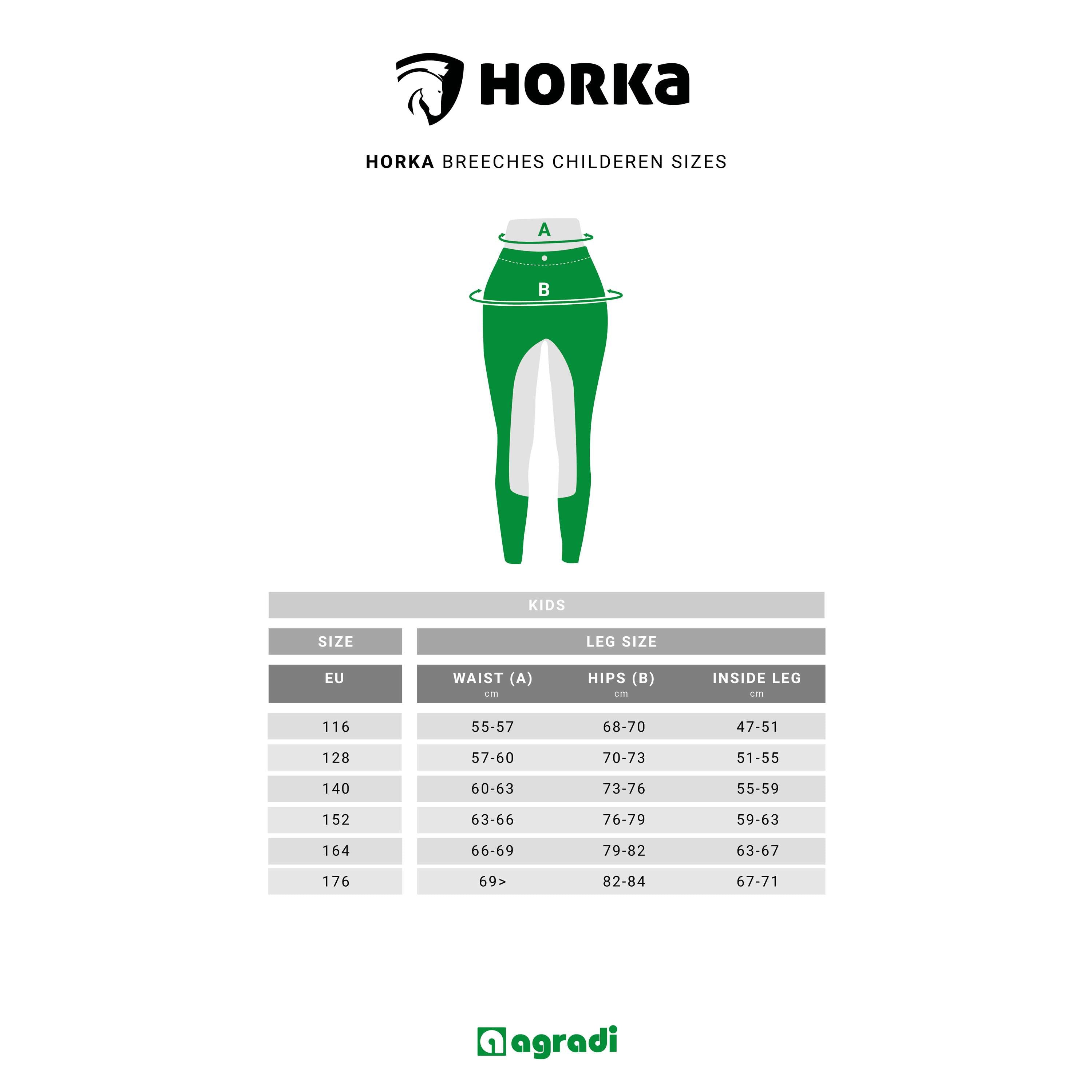 HORKA Junior Pantalones de Montar Negro
