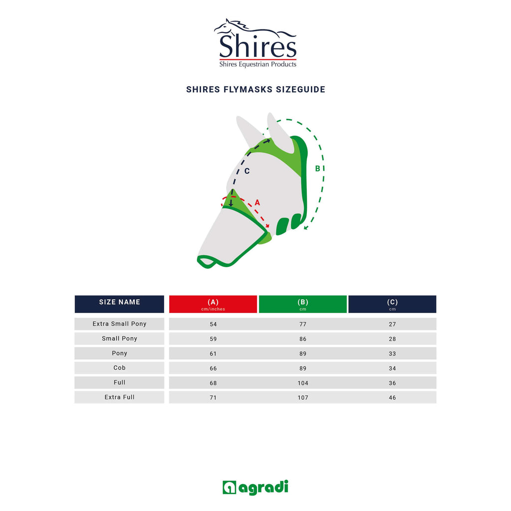 FlyGuard by Shires Máscara para Moscas Pro Fine Mesh con Orejas Navy
