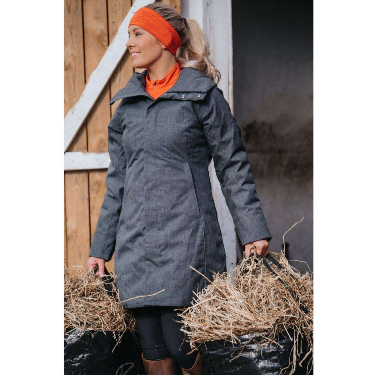 Mountain Horse Parka Alicia Mujer Gris Melange