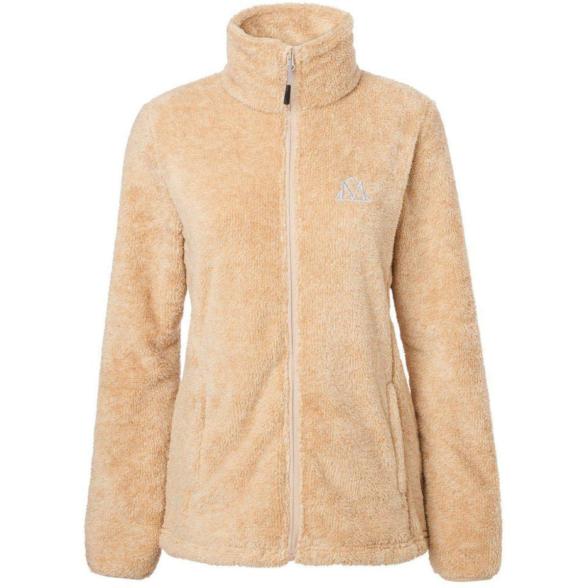 Mountain Horse Sudadera con capucha y cremallera Fuzzy Fleece Beige Dorado