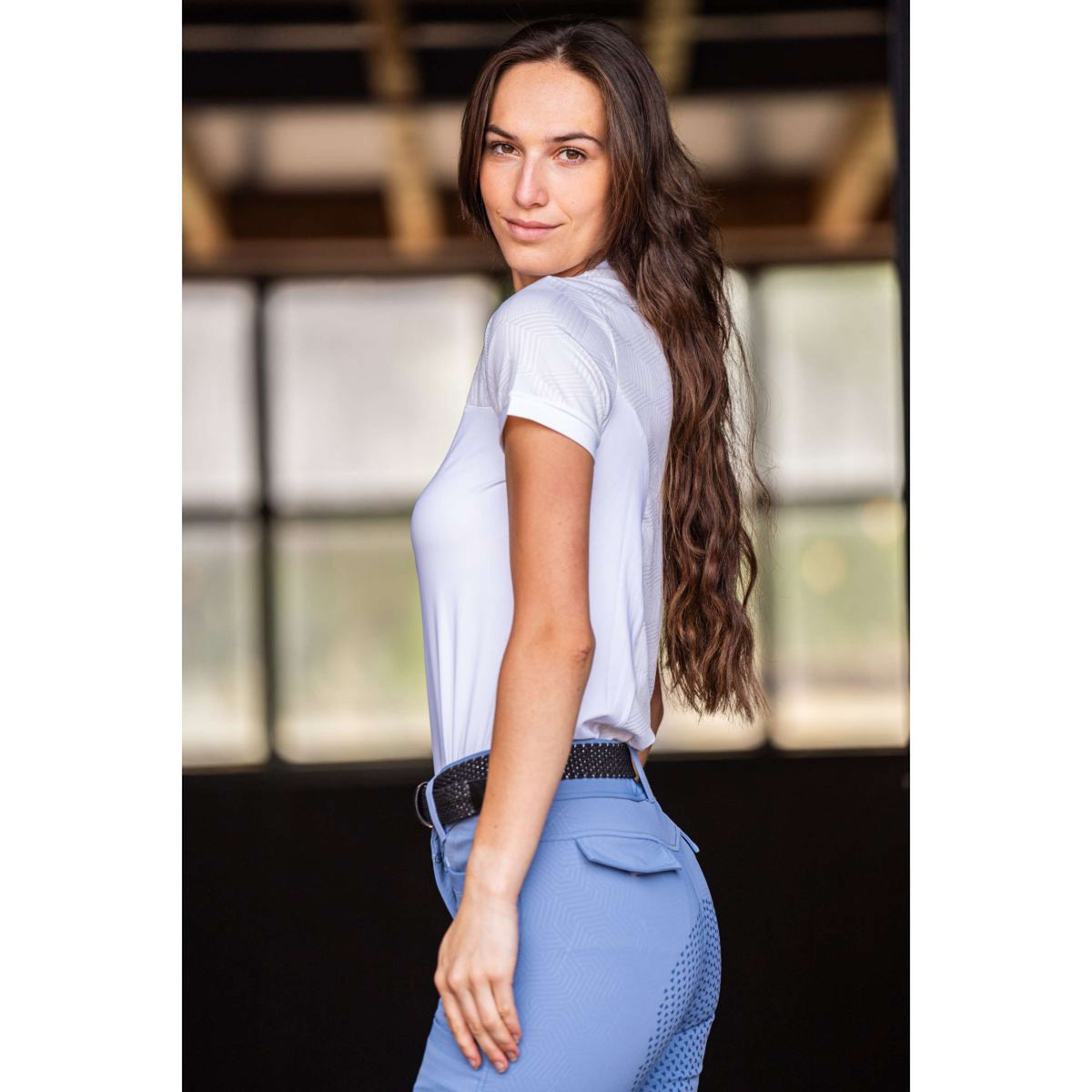 Mountain Horse Shirt Jewel Tech Blanco