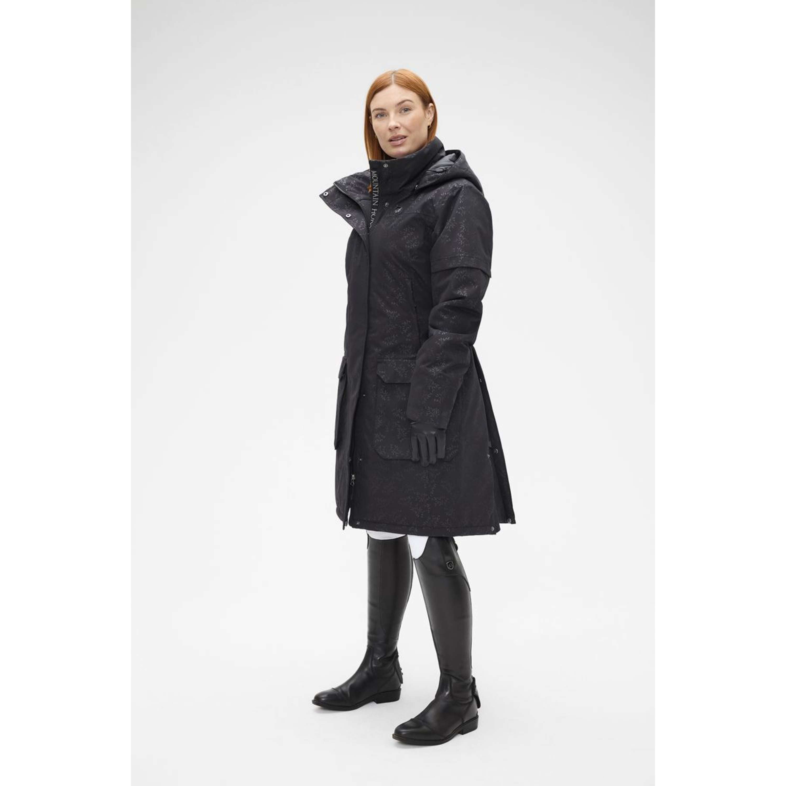 Mountain Horse Abrigo Largo Saga Black Leaf
