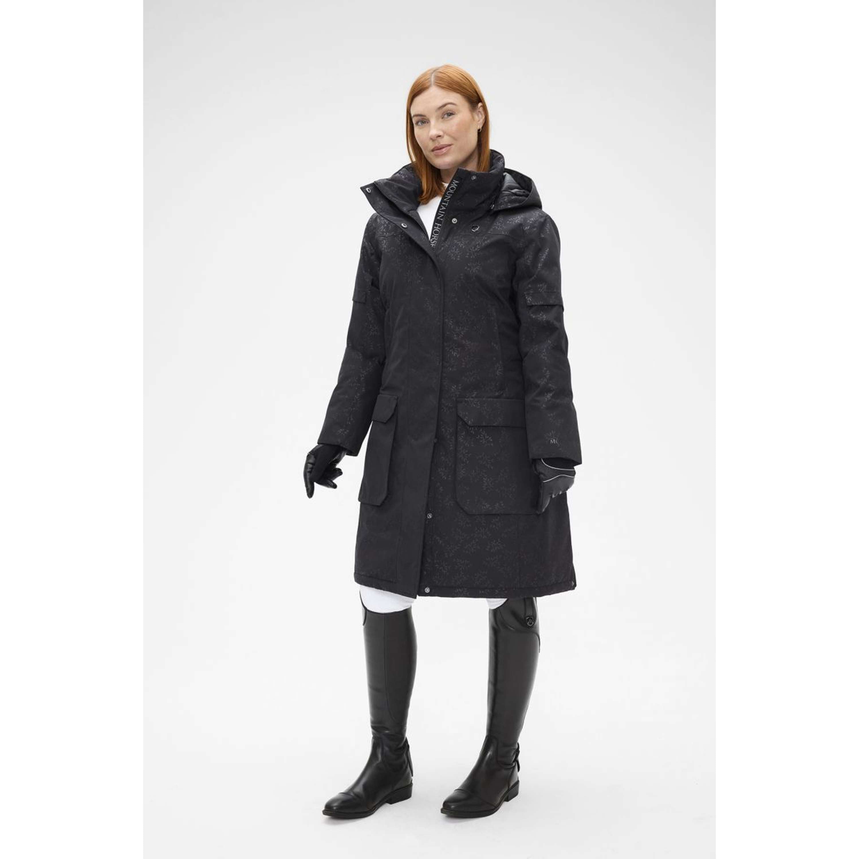 Mountain Horse Abrigo Largo Saga Black Leaf
