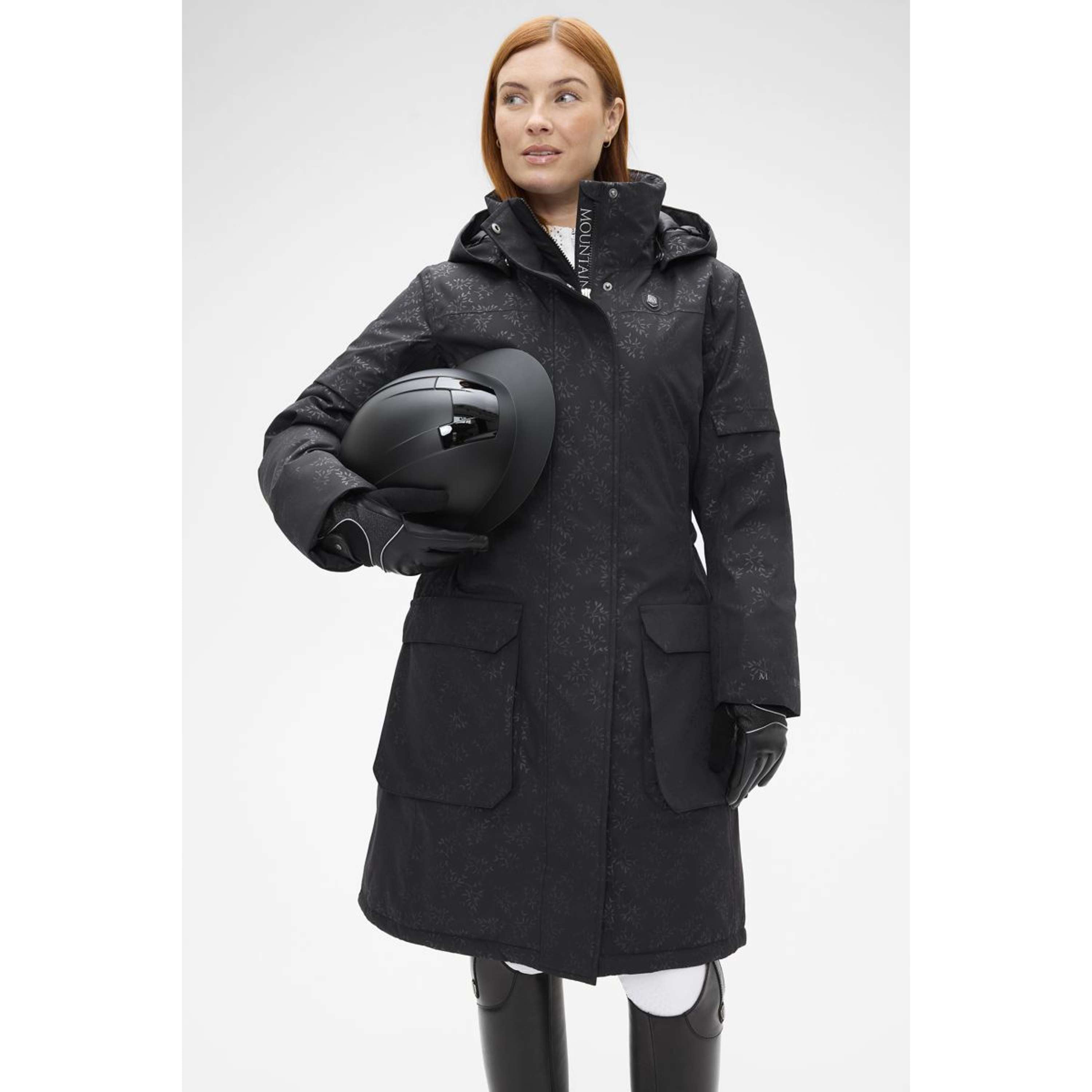 Mountain Horse Abrigo Largo Saga Black Leaf