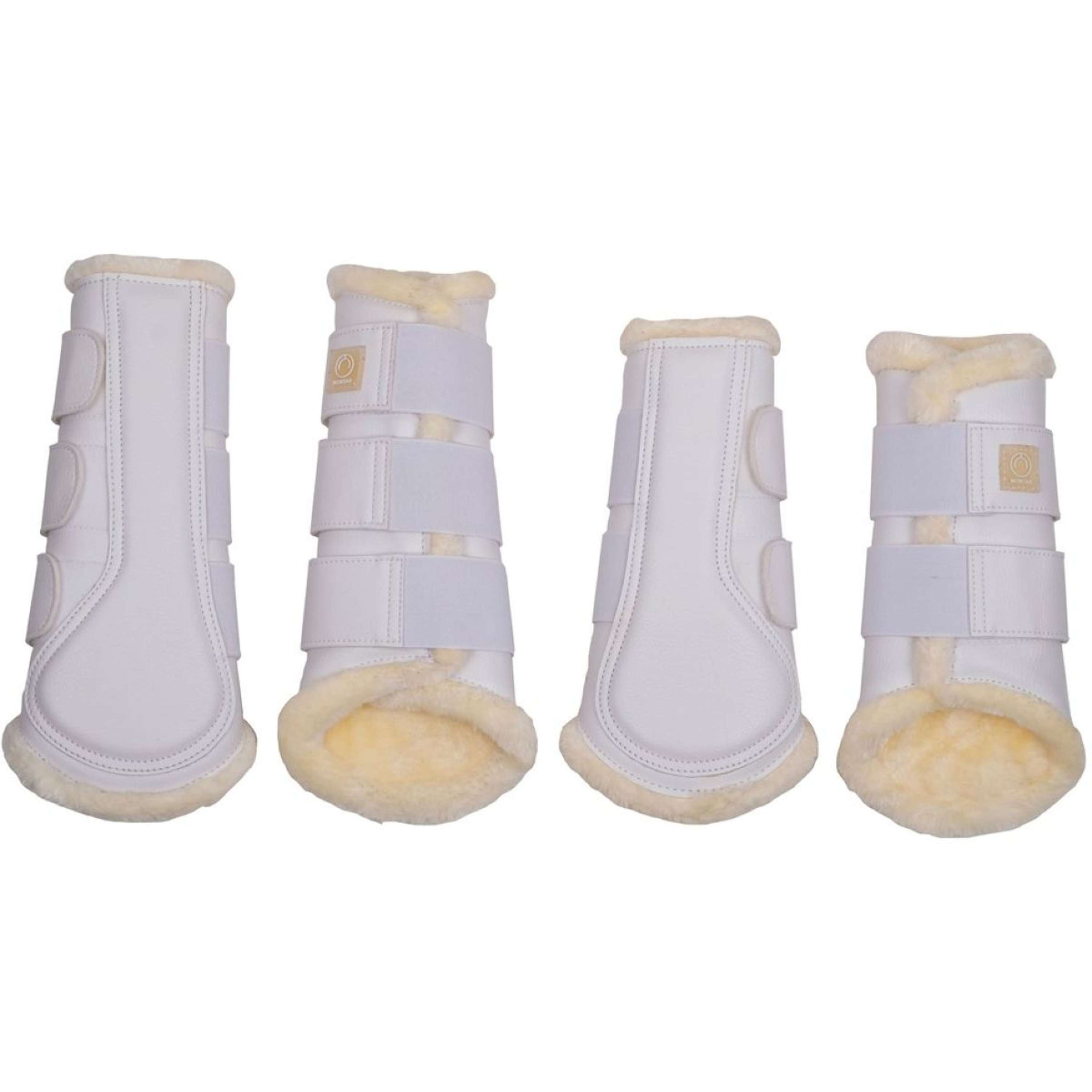 Montar Protectores de piernas Cuero Tech Blanco Montar Protectores de piernas Cuero Tech Blanco