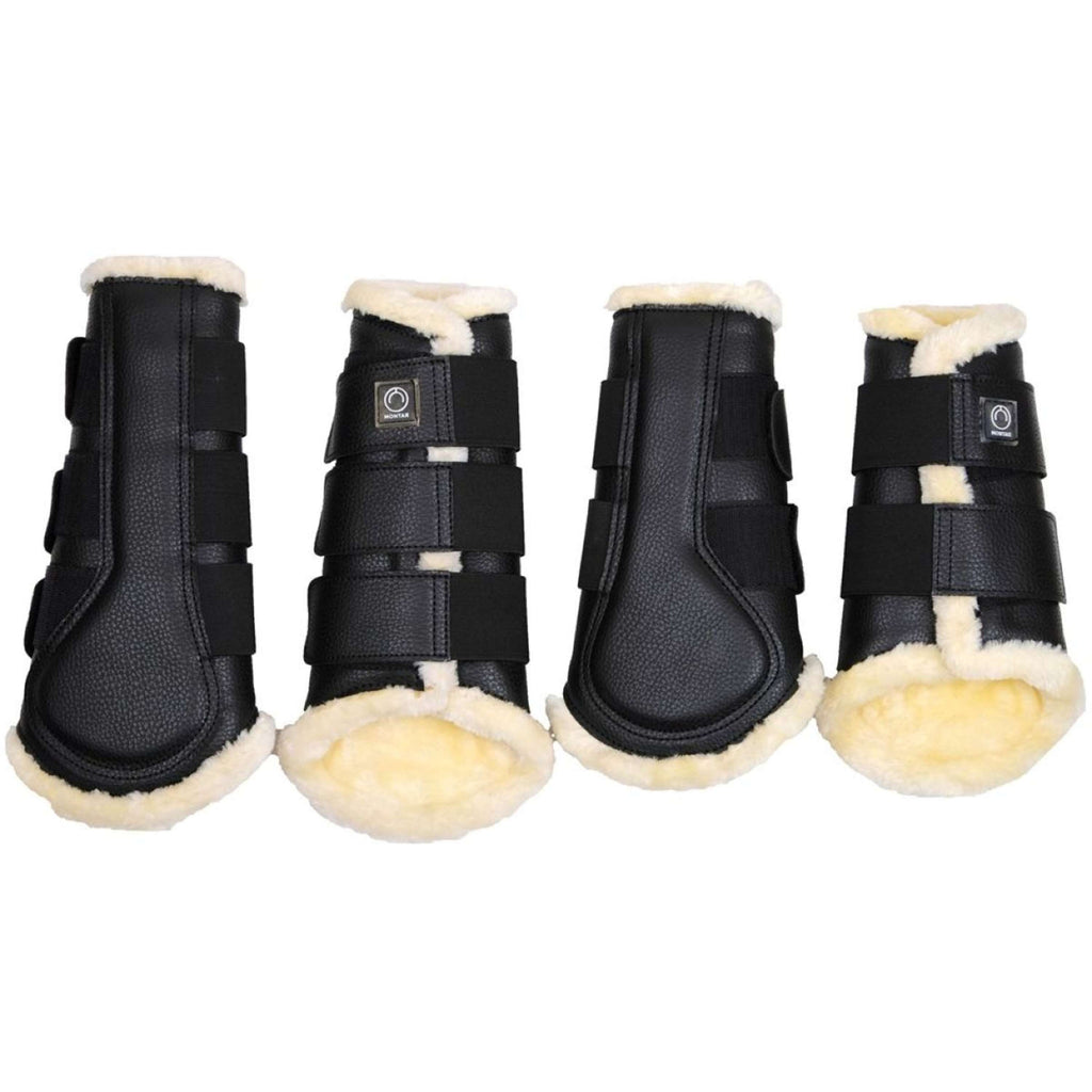 Montar Protectores de piernas Cuero Tech Negro