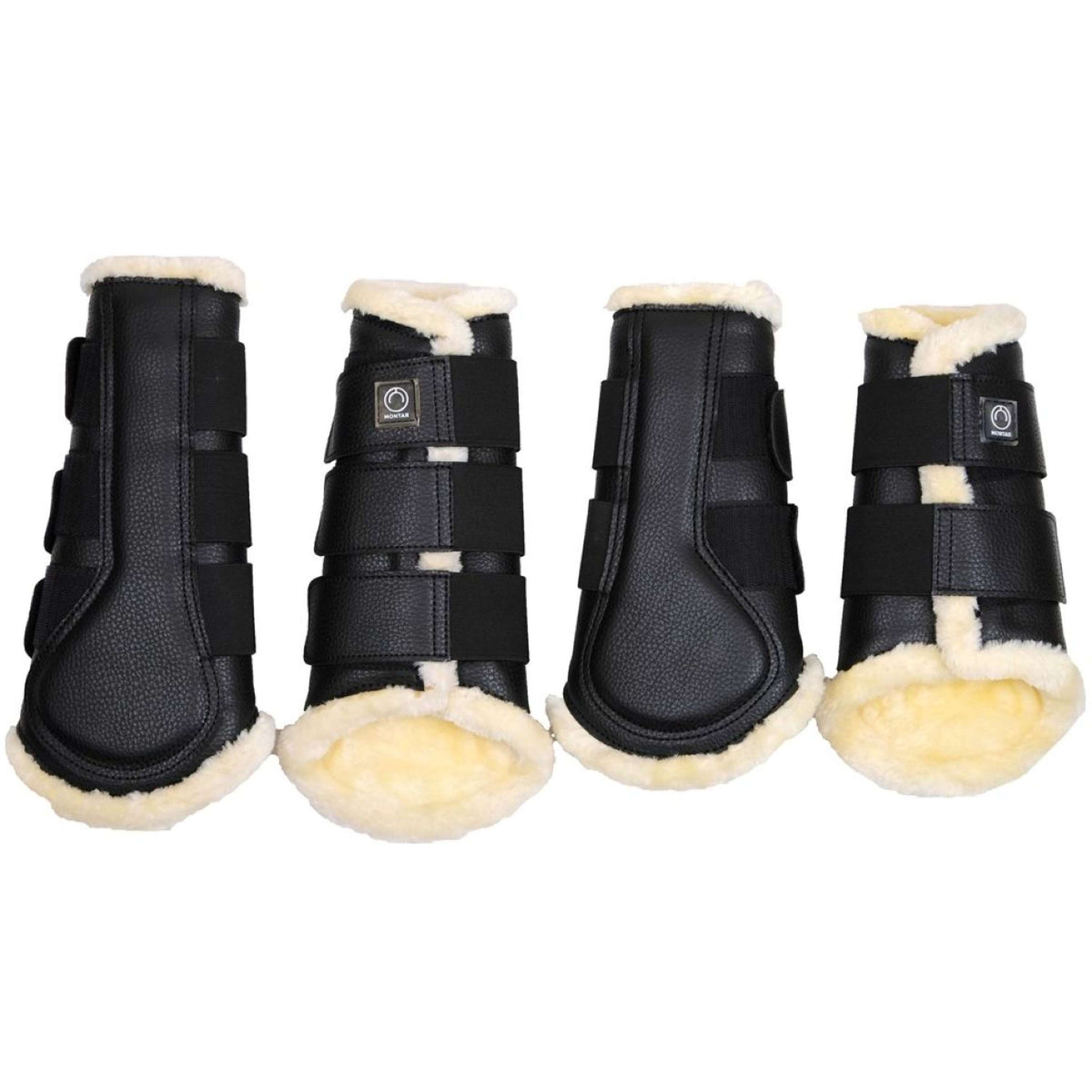 Montar Protectores de piernas Cuero Tech Negro