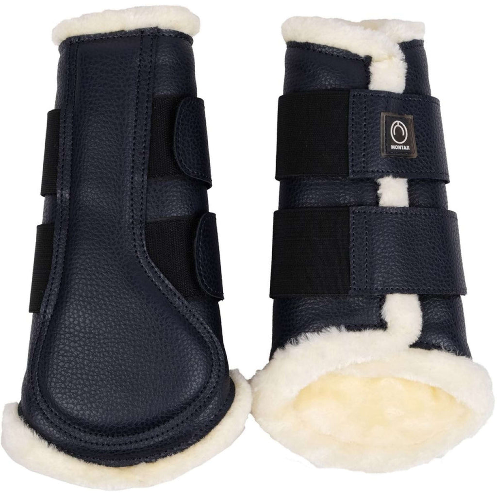 Montar Protectores de piernas Tech Cuero Navy