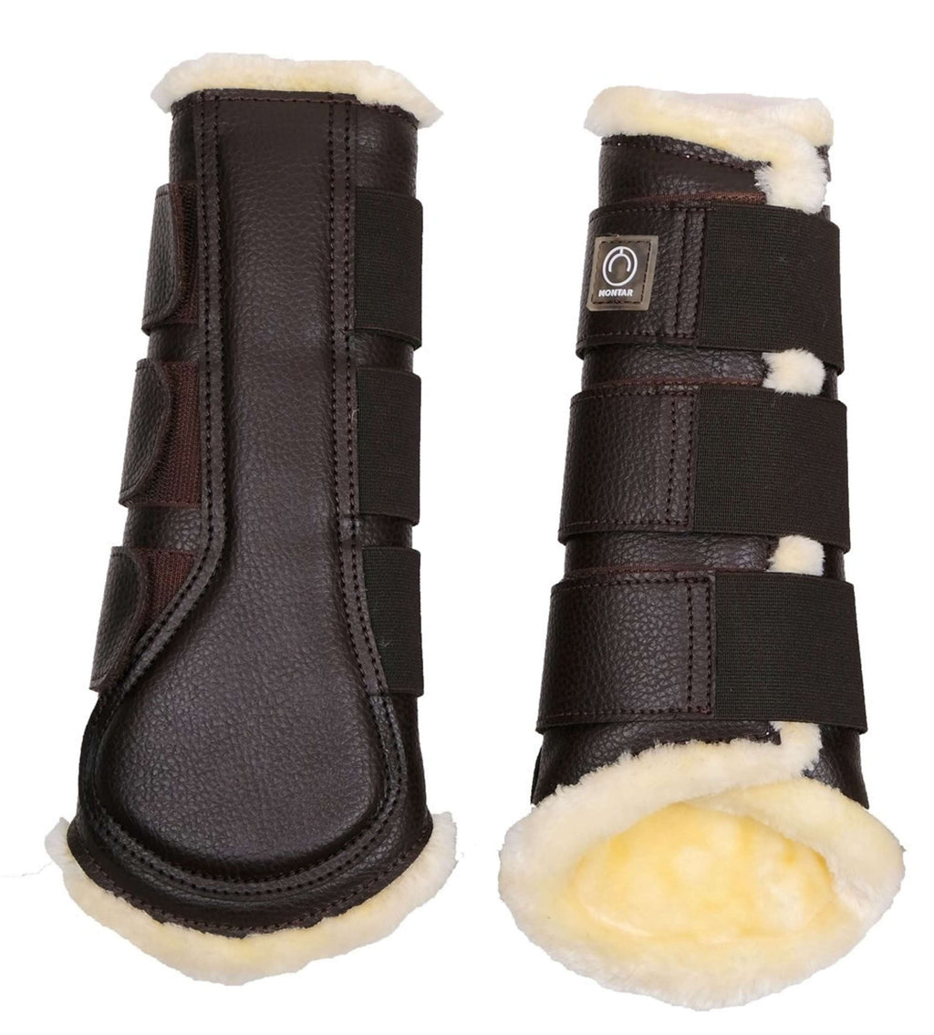 Montar Protectores de piernas Cuero Tech Marron