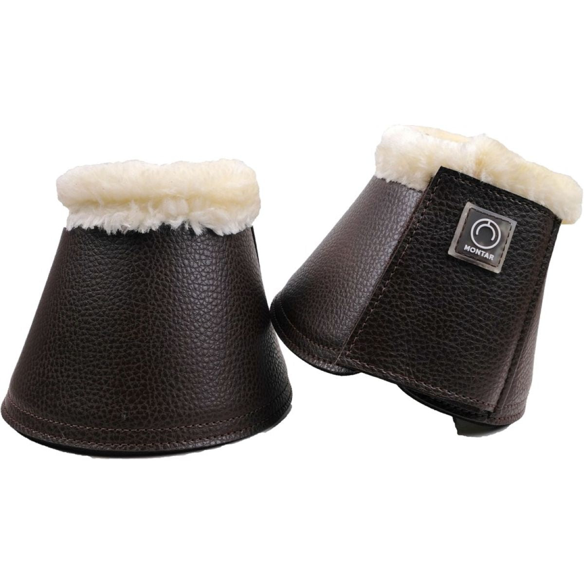 Montar Botas de Campana Smooth Juego de 2 de piel sintética Marron