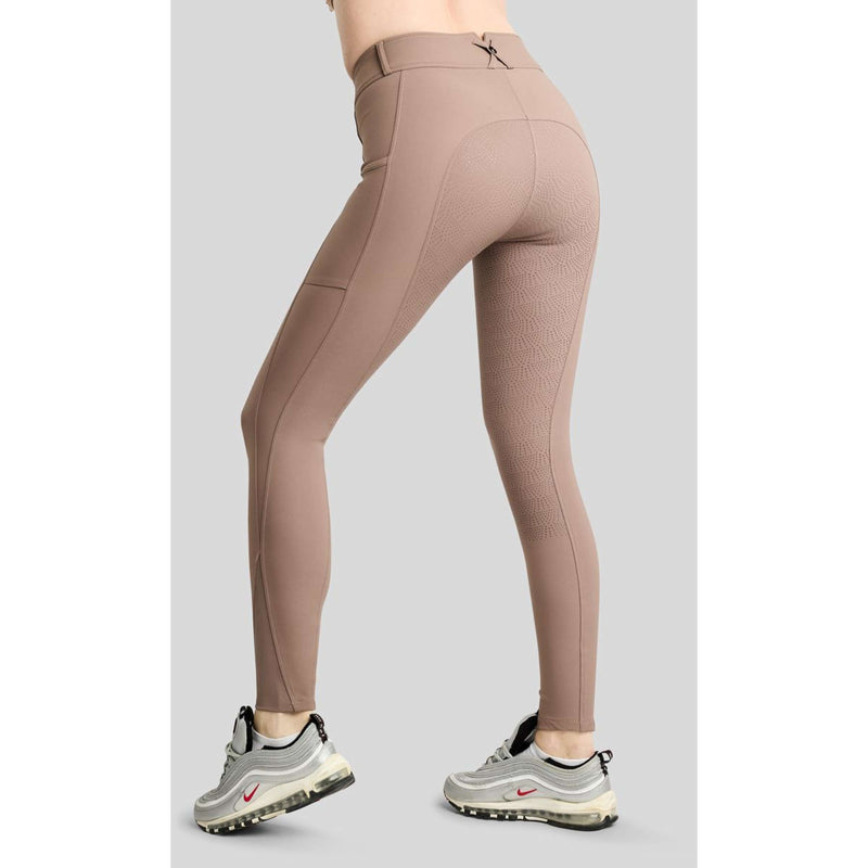 Montar Pantalón de Equitación MoMegan Full Grip Nougat Brown