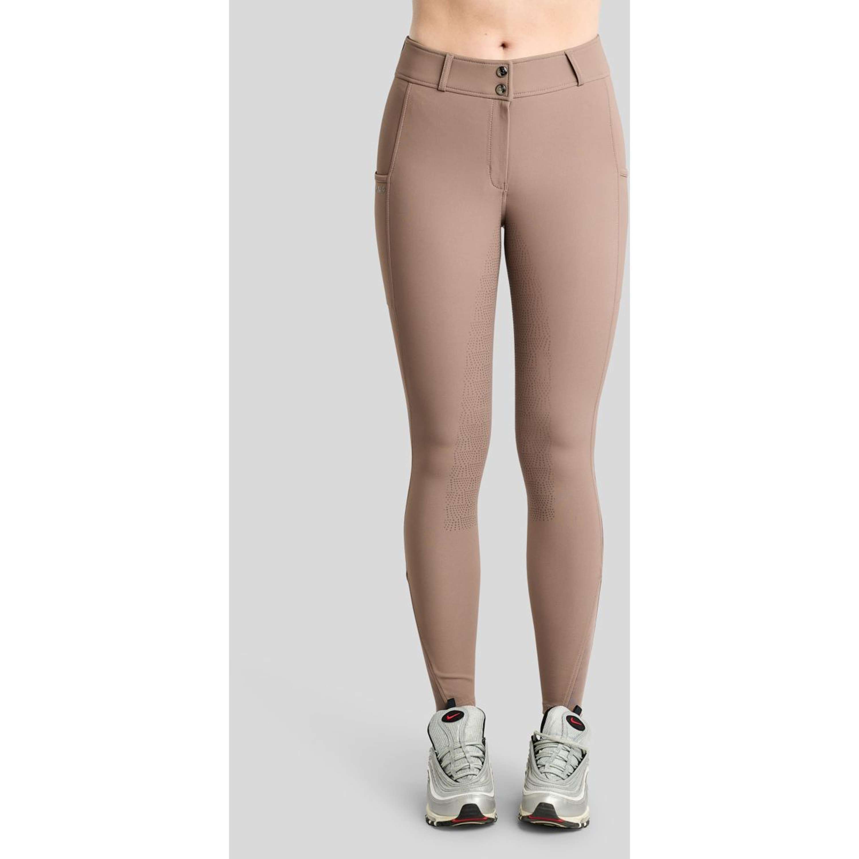Montar Pantalón de Equitación MoMegan Full Grip Nougat Brown