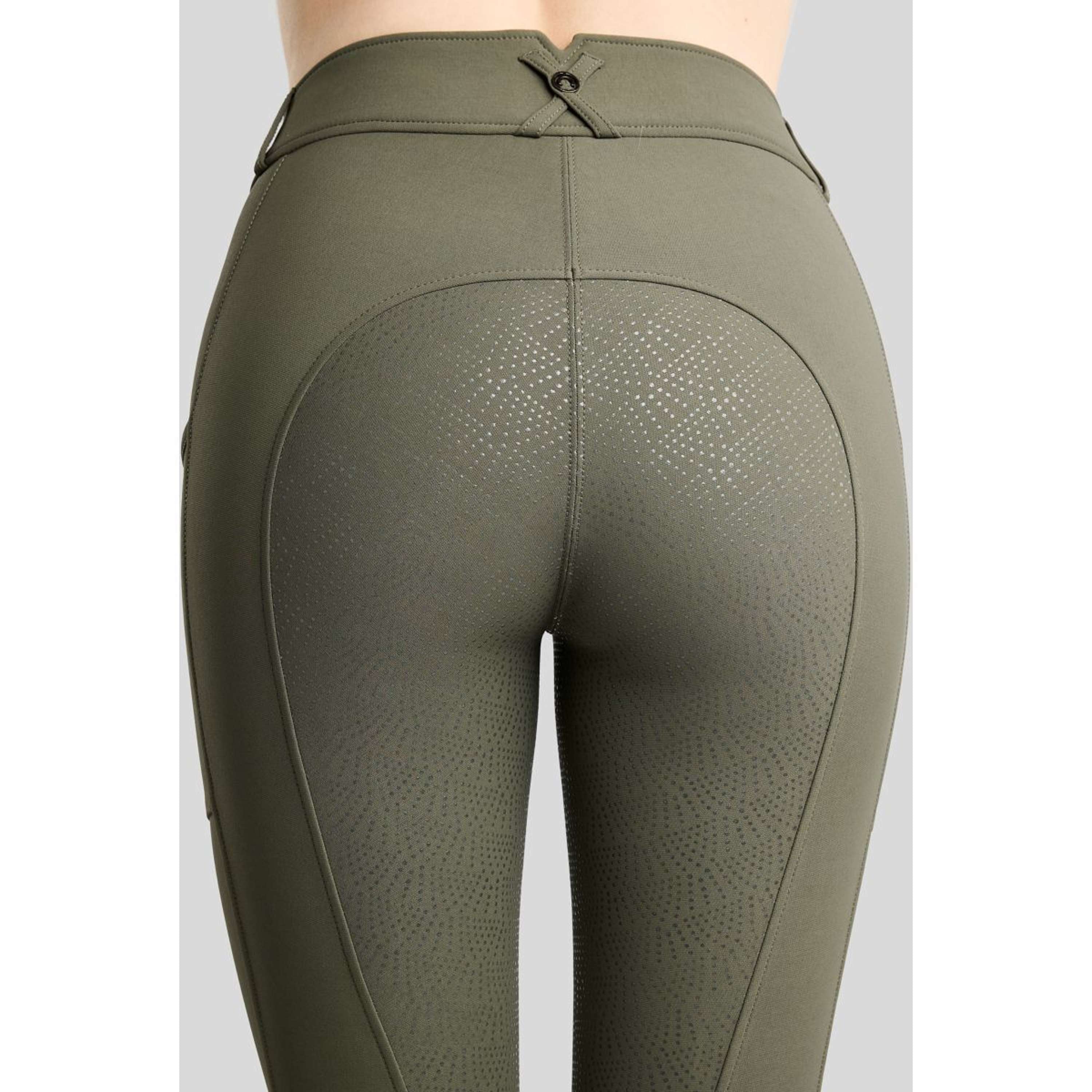 Montar Pantalón de Equitación MoMegan Full Grip Forest Green