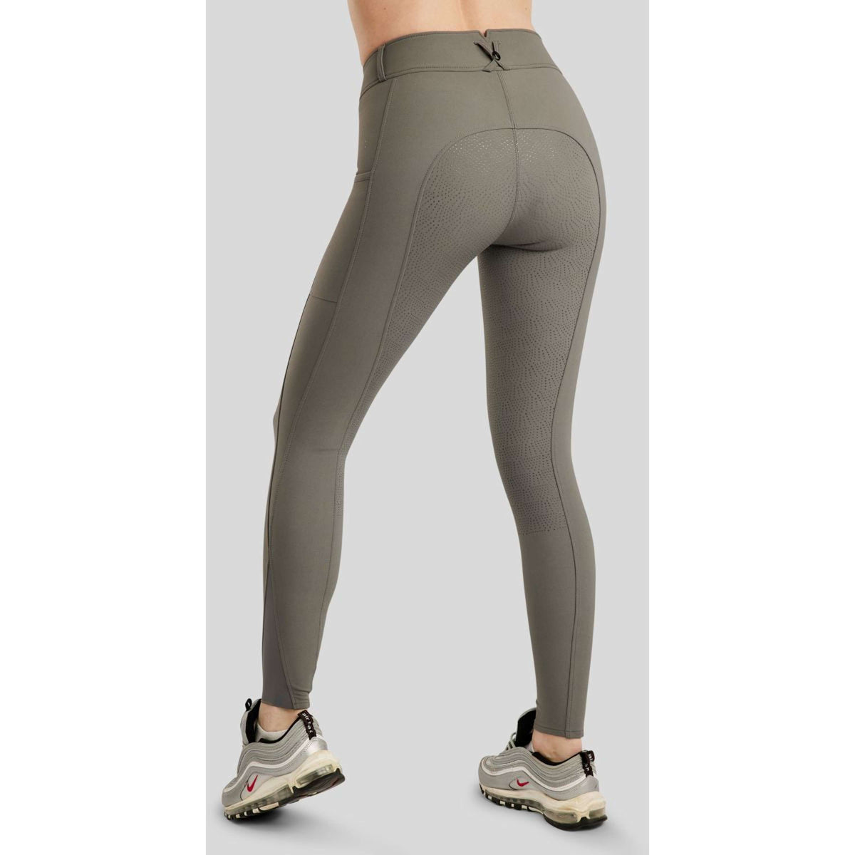 Montar Pantalón de Equitación Megan Full Grip Gris