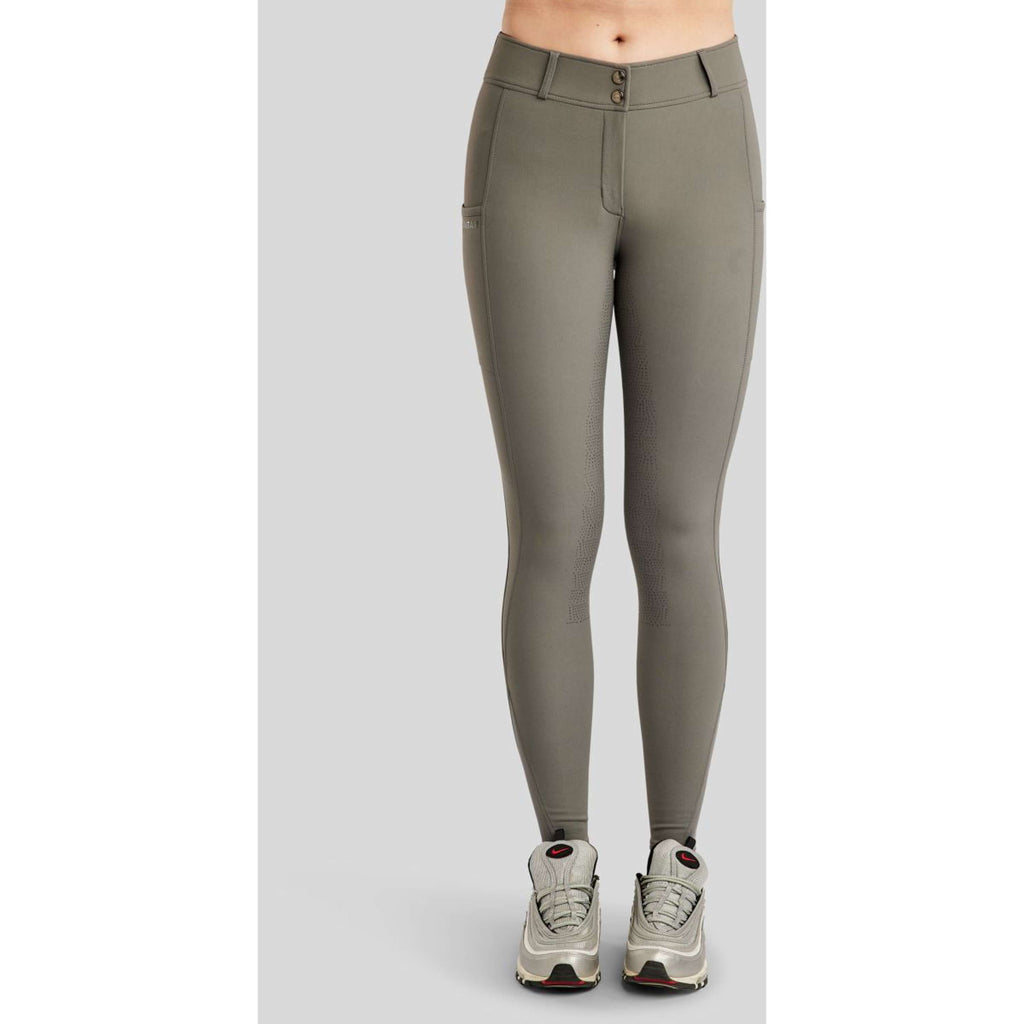 Montar Pantalón de Equitación Megan Full Grip Gris