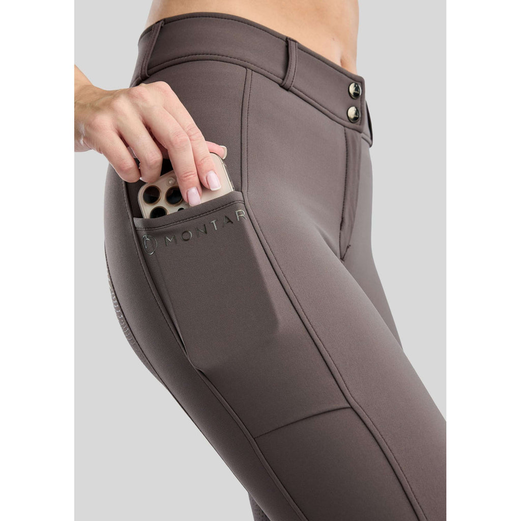 Montar Pantalón de Equitación MoMegan Full Grip Black Peony