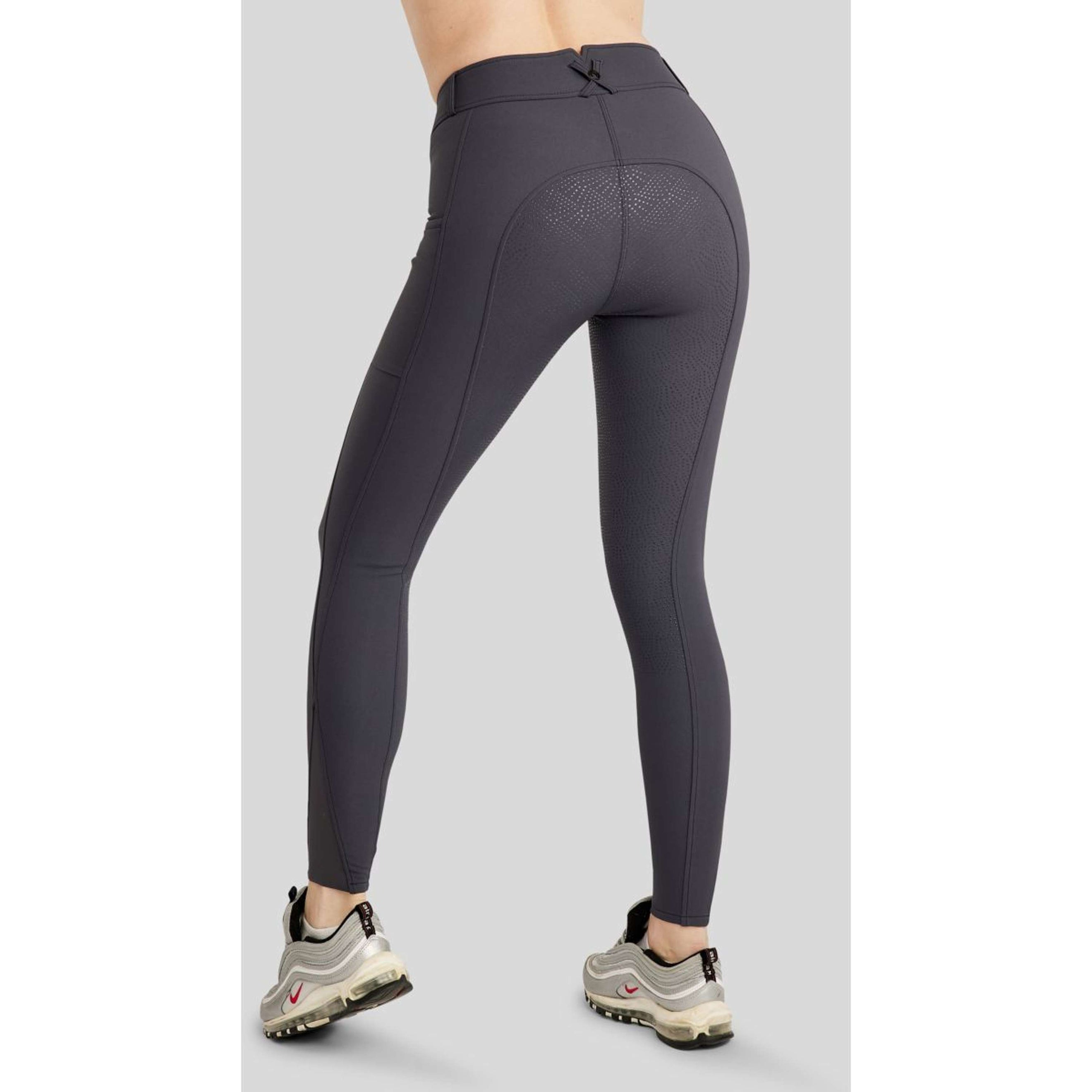 Montar Pantalón de Equitación Megan Full Grip Slate Grey