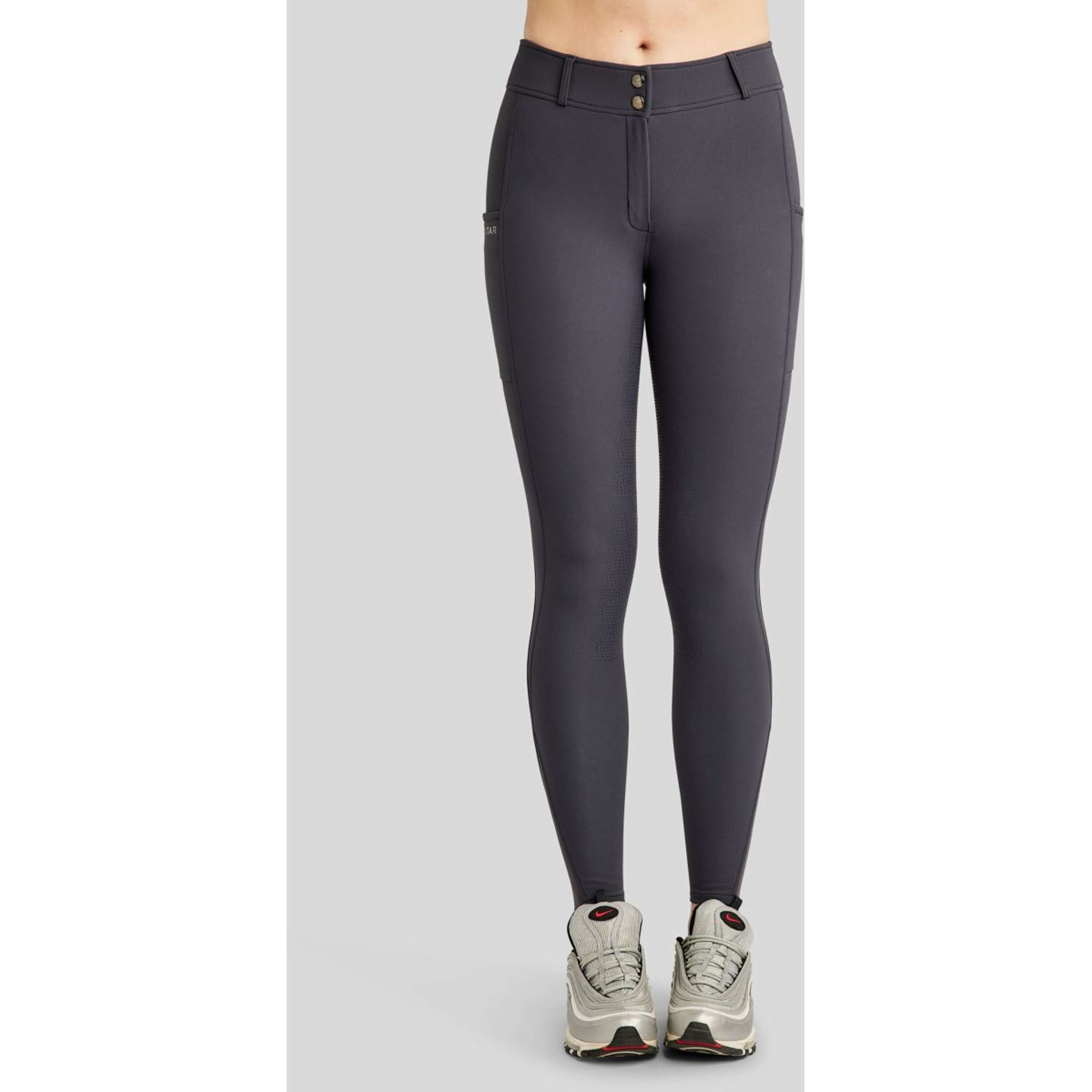 Montar Pantalón de Equitación Megan Full Grip Slate Grey