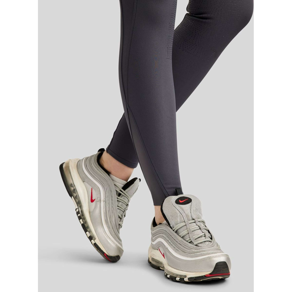 Montar Pantalón de Equitación Megan Full Grip Slate Grey